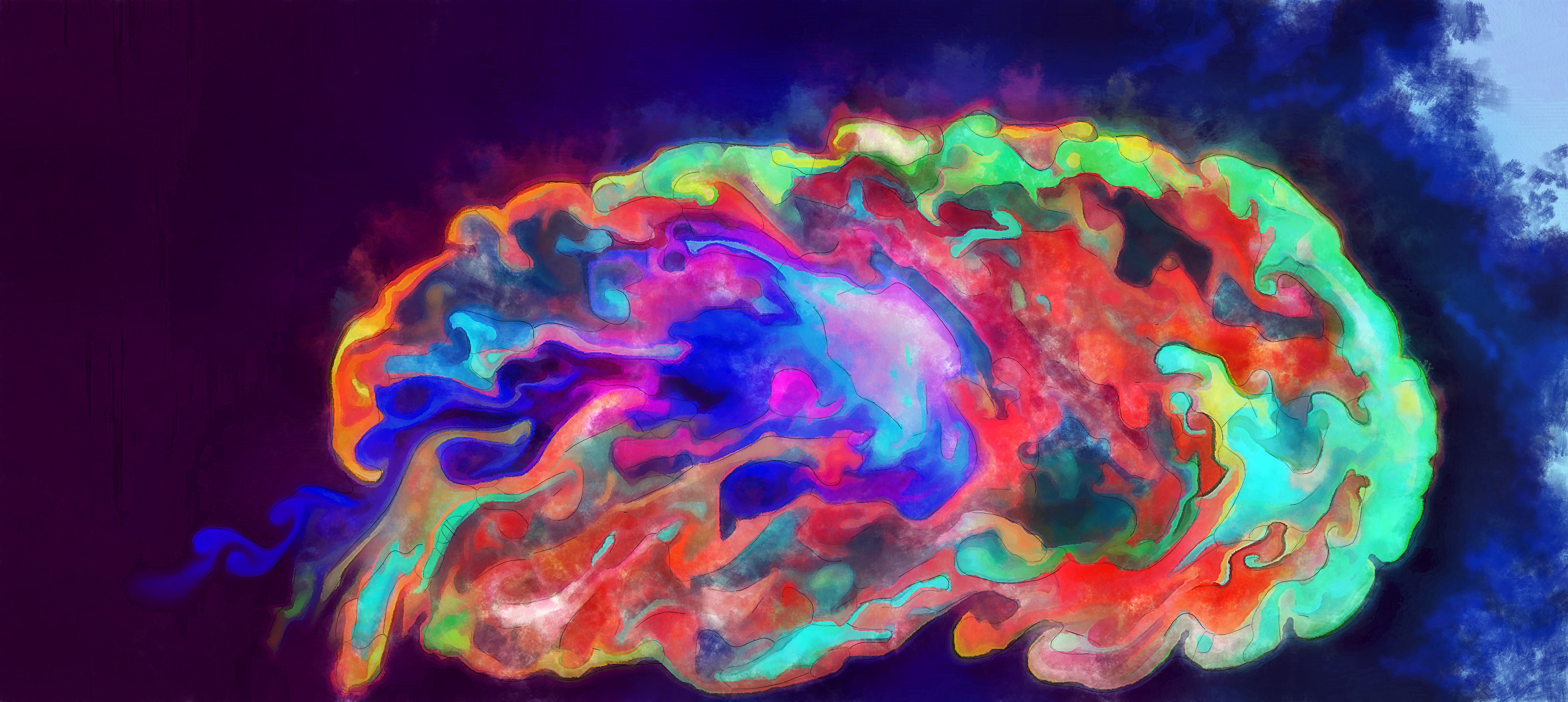 Paint Splash Watercolor Fluid Ink Abstract Digital 5600x2506