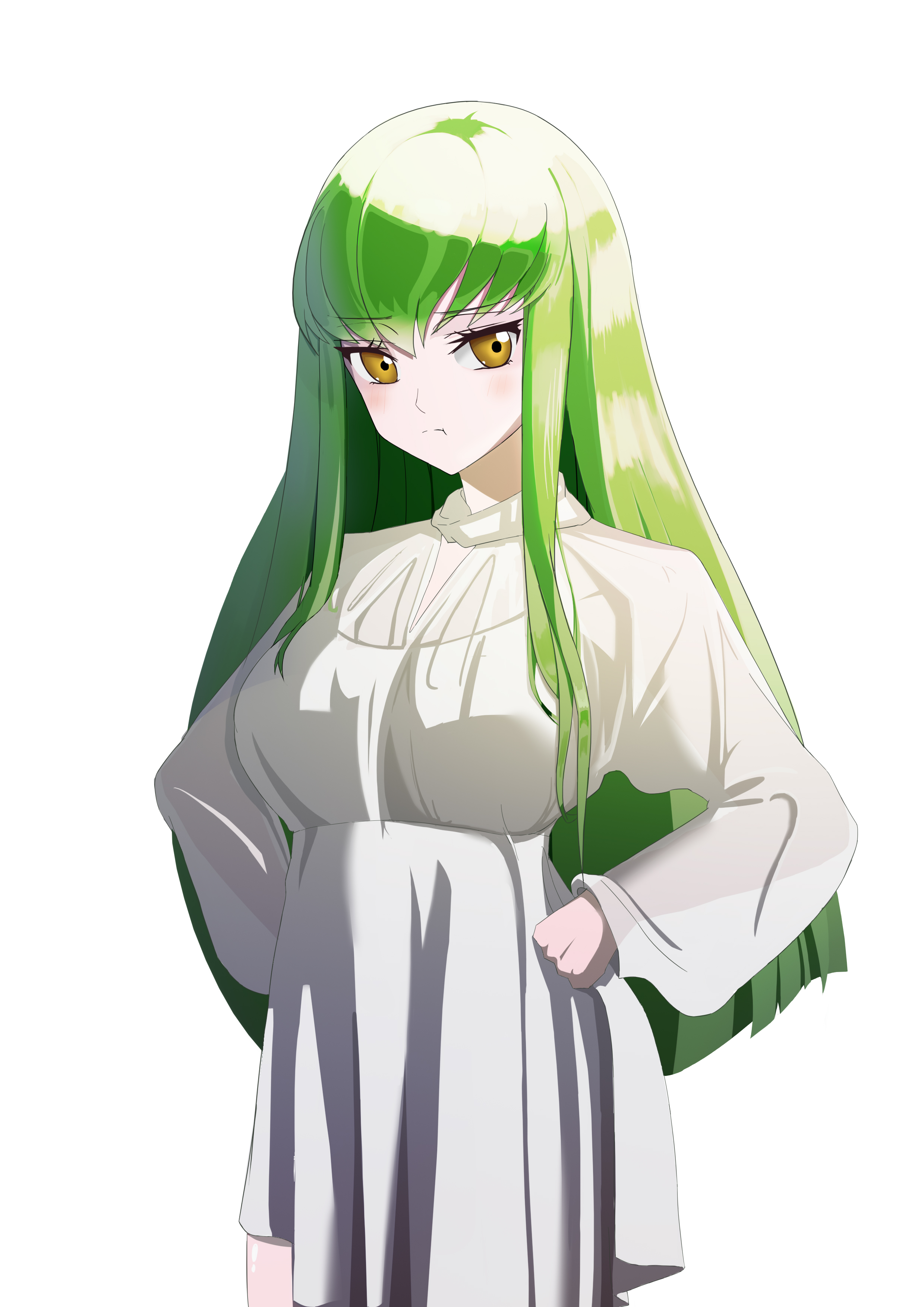 Anime Anime Girls Code Geass C C Code Geass Long Hair Green Hair Super Robot Taisen Artwork Digital  2479x3508