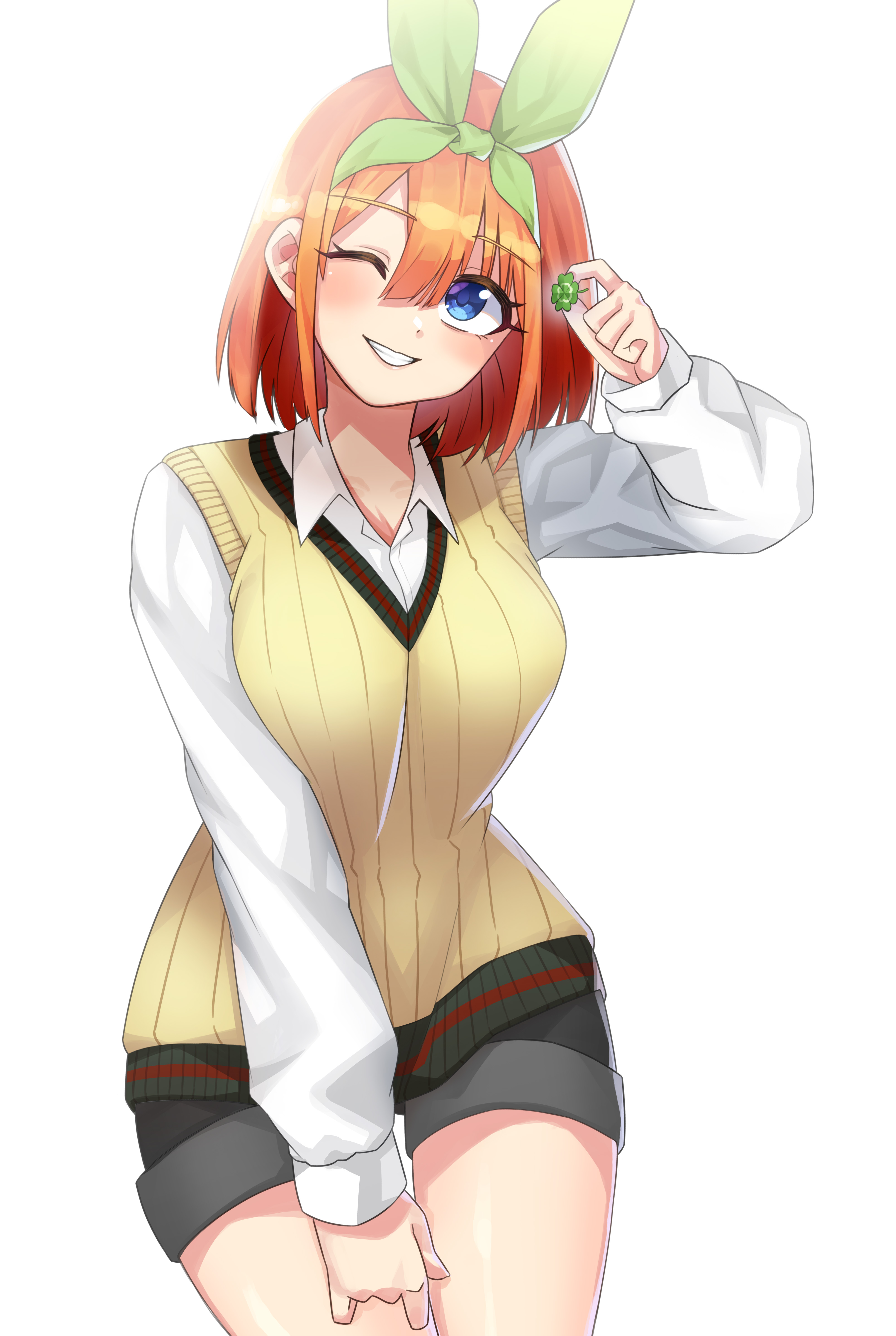 Anime Anime Girls 5 Toubun No Hanayome Nakano Yotsuba Short Hair Redhead Solo Artwork Digital Art Fa 3952x5889