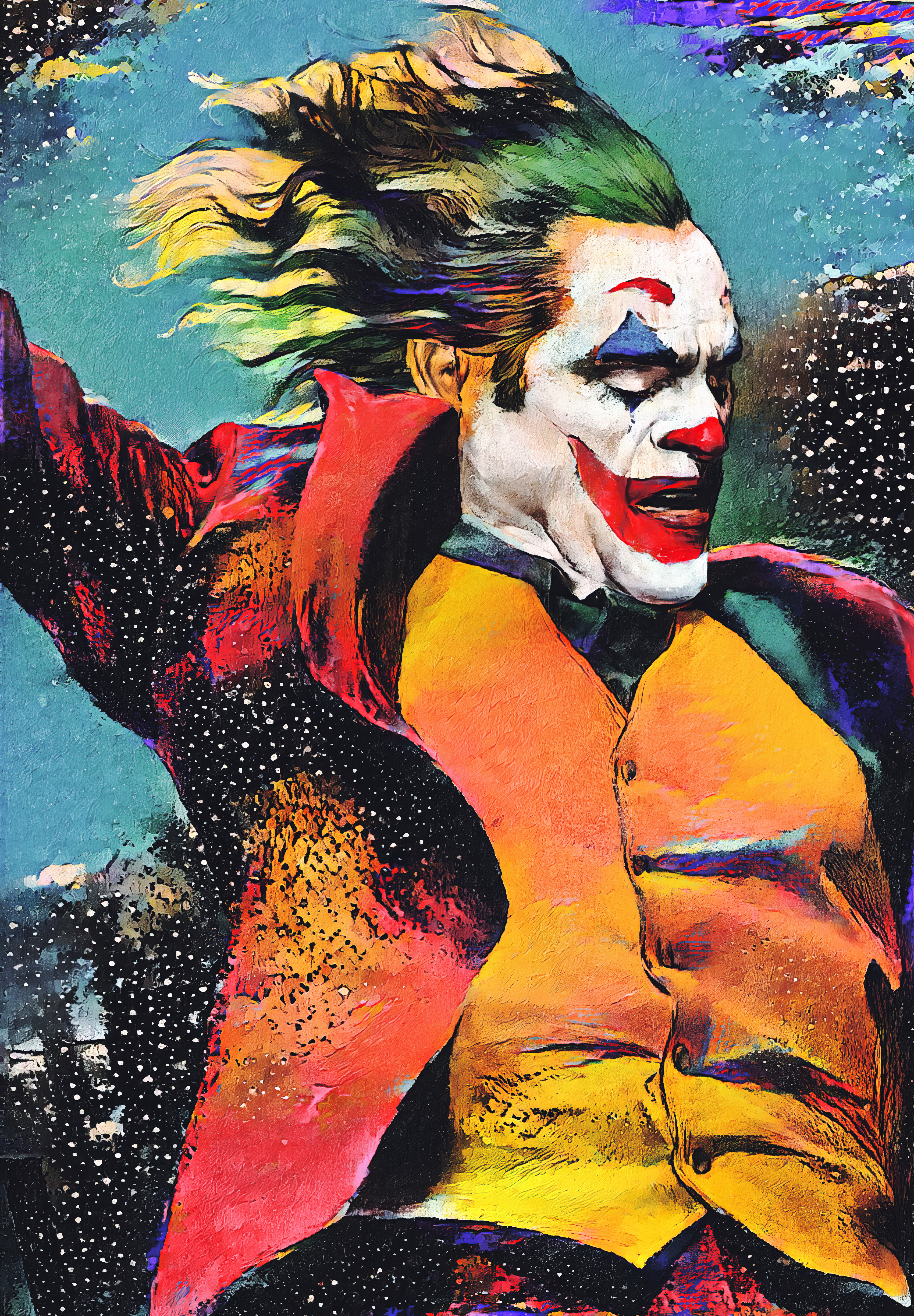 Dar0z Joker Artwork Fan Art DC Comics Joaquin Phoenix Fantasy Men Ai 3399x4889