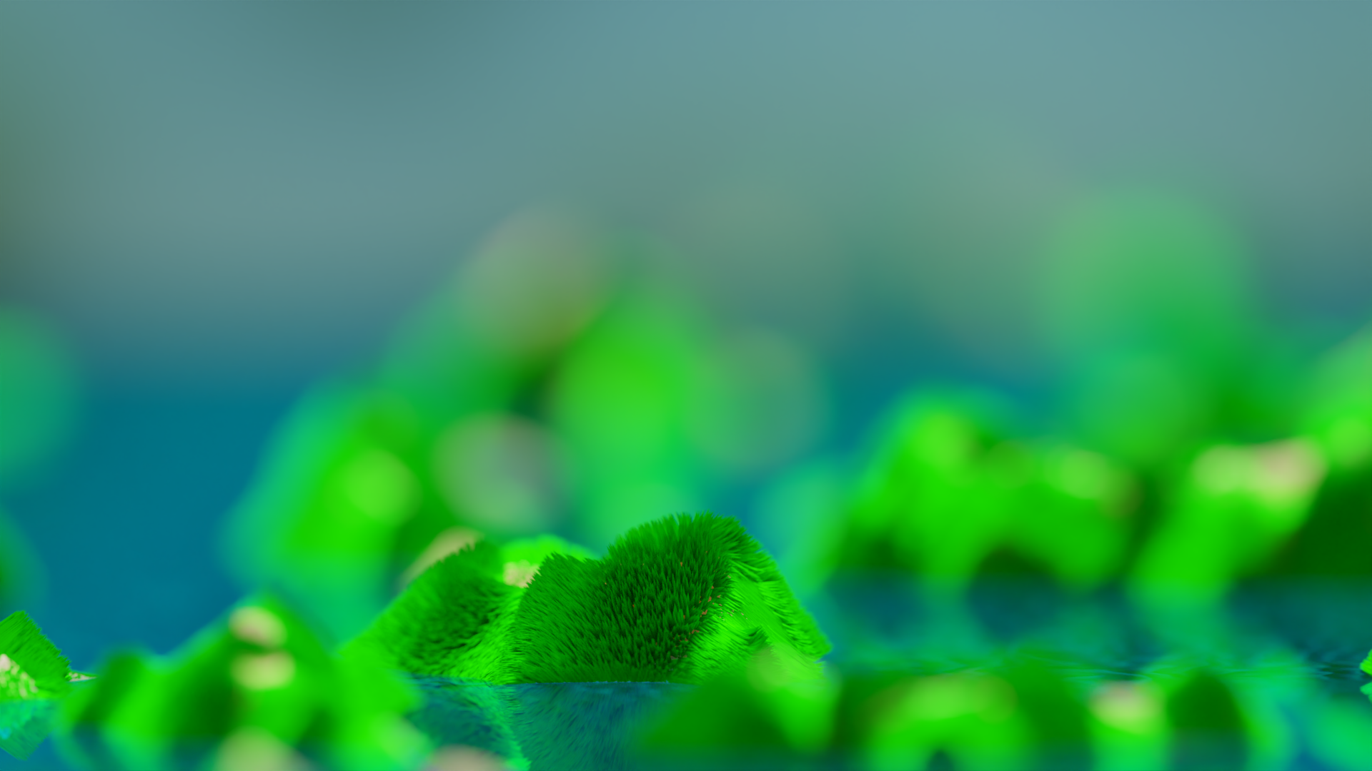 Blender Simple Background Green Minimalism CGi 1920x1080