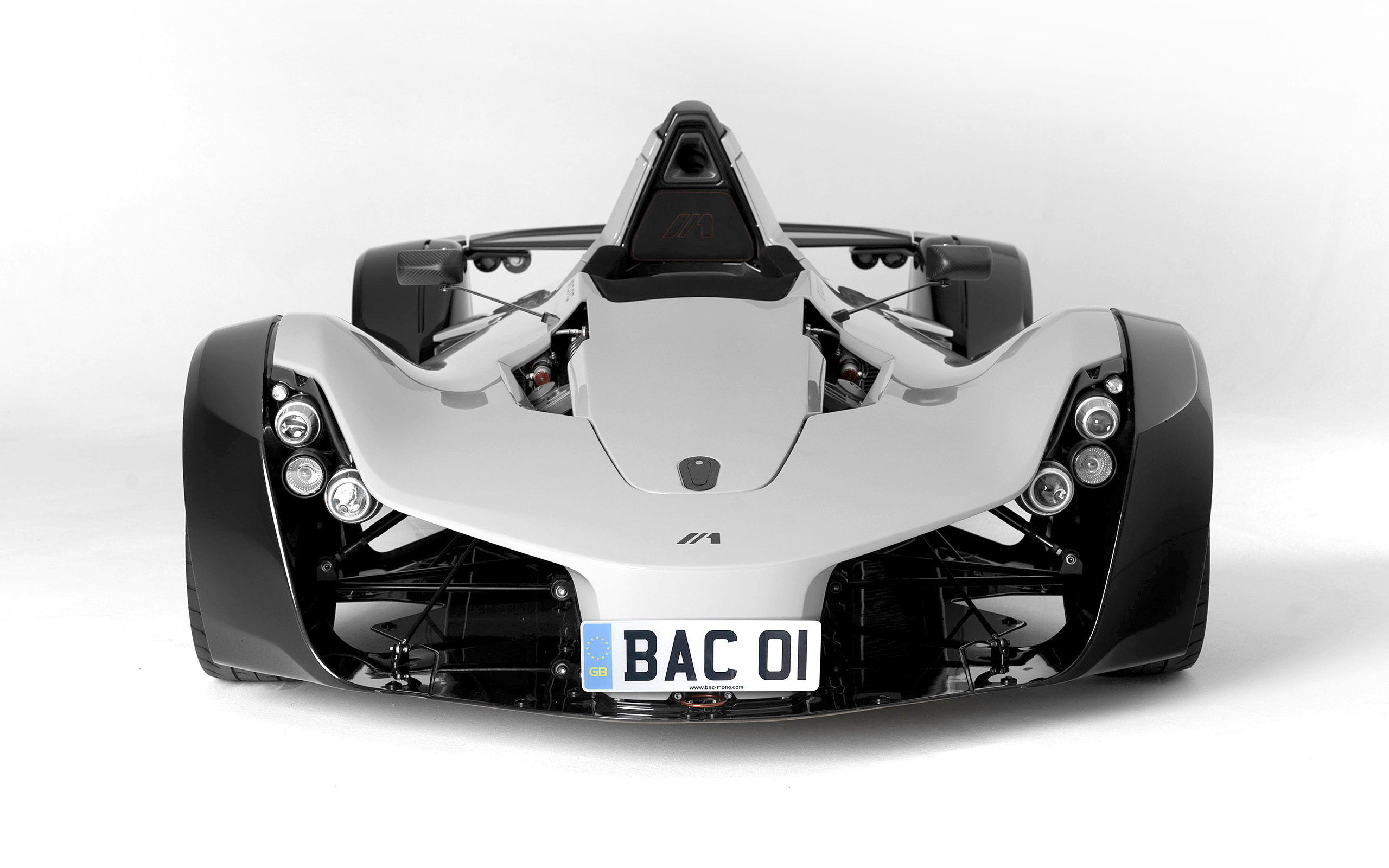 BAC Mono Race Cars Studio White Cars Simple Background Minimalism 2560x1600