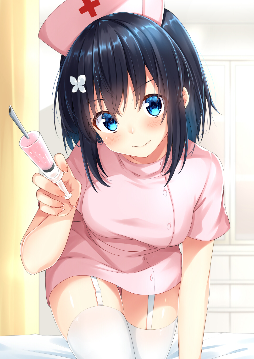 Anime Anime Girls Original Characters Nurse Outfit Artwork Digital Art Fan Art Needles 1062x1504