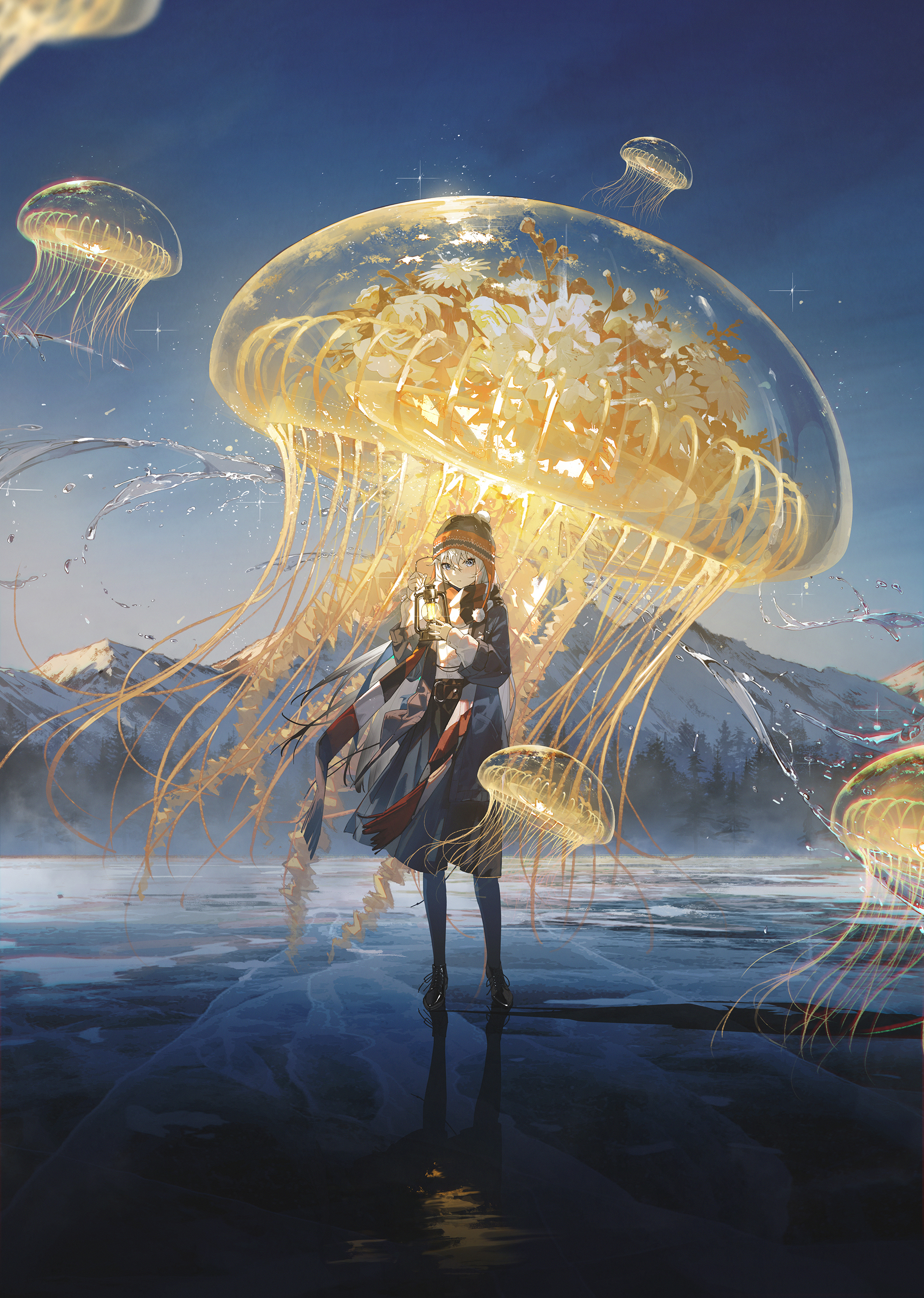 Anime Anime Girls Jellyfish 1920x2697