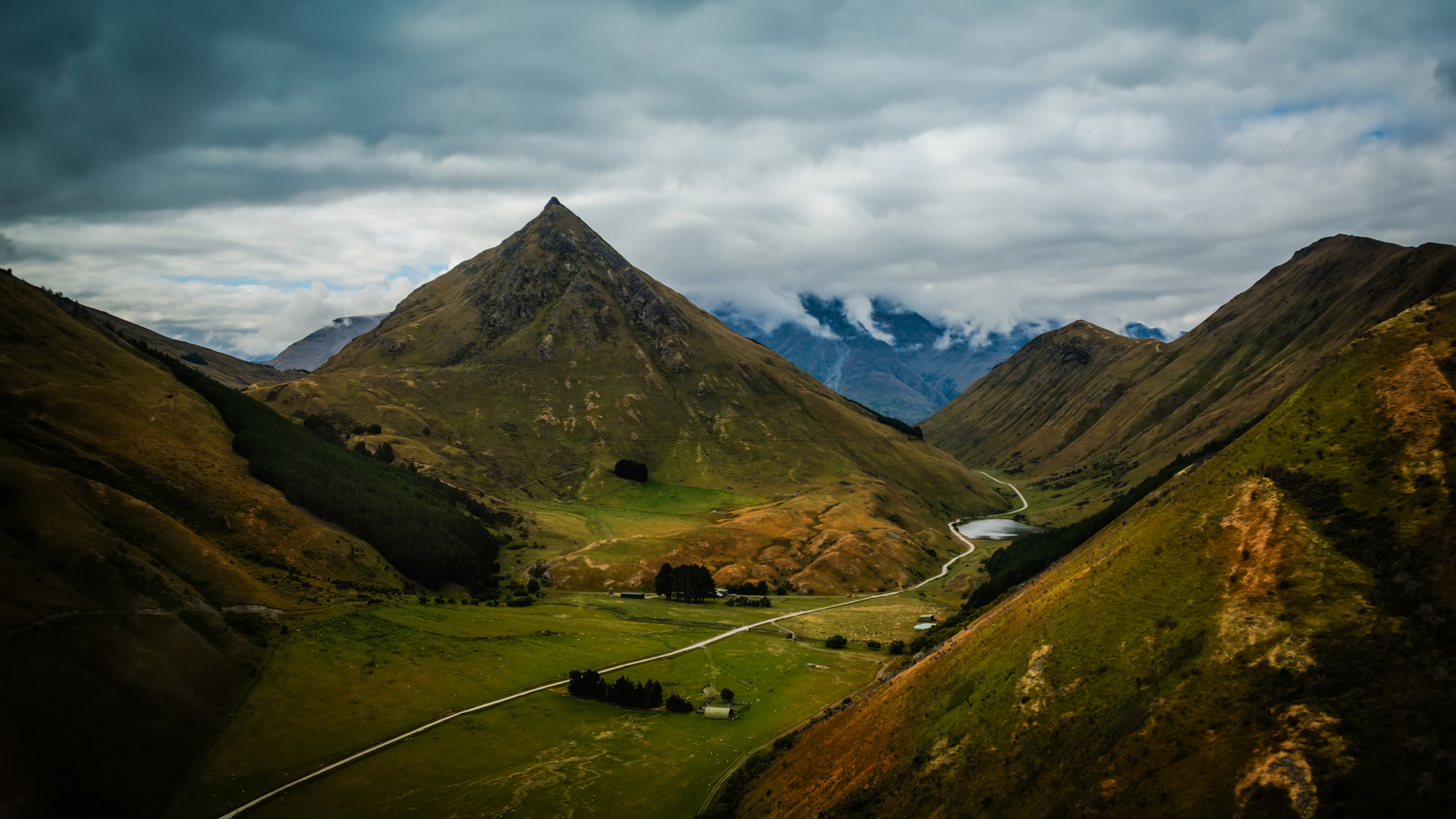 4K Landscape New Zealand Queenstown Mountains Nature Clouds Sky 3840x2160