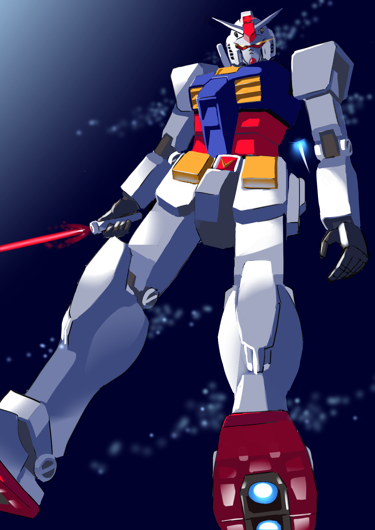 Anime Mechs Super Robot Taisen Gundam Mobile Suit Gundam RX 78 Gundam Artwork Digital Art Fan Art 1240x1754