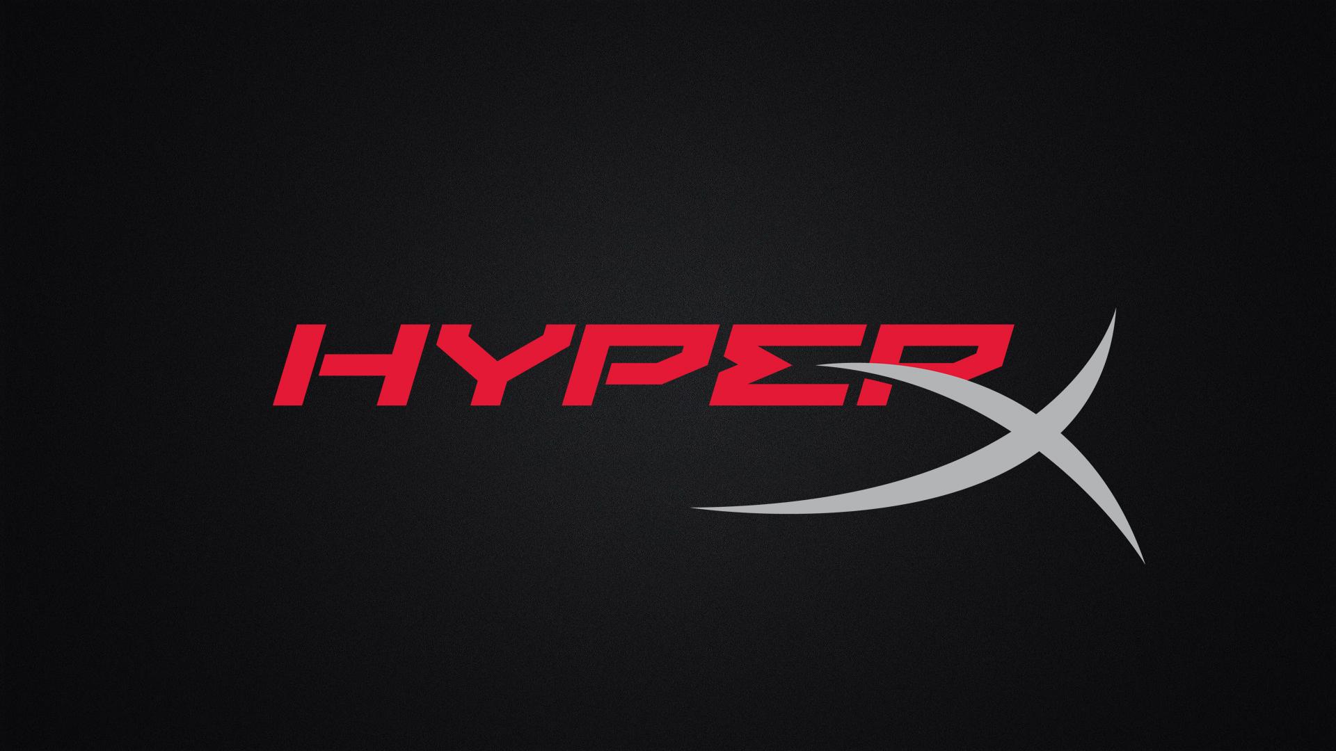 HyperX PC Gaming Logo Simple Background Dark Background Minimalism Hewlett Packard 1920x1080