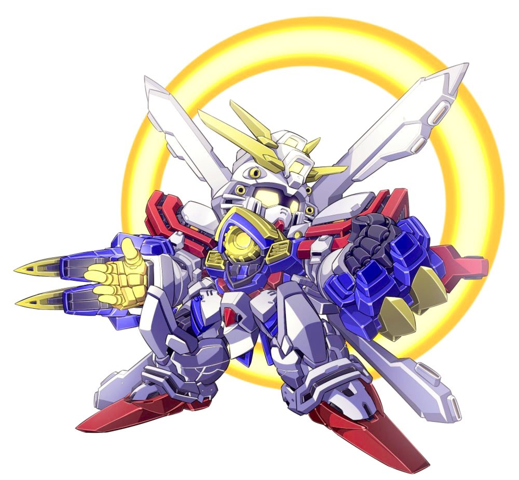 Anime Mechs Mobile Fighter G Gundam Super Robot Taisen Gundam God Gundam Artwork Digital Art Fan Art 2000x1850