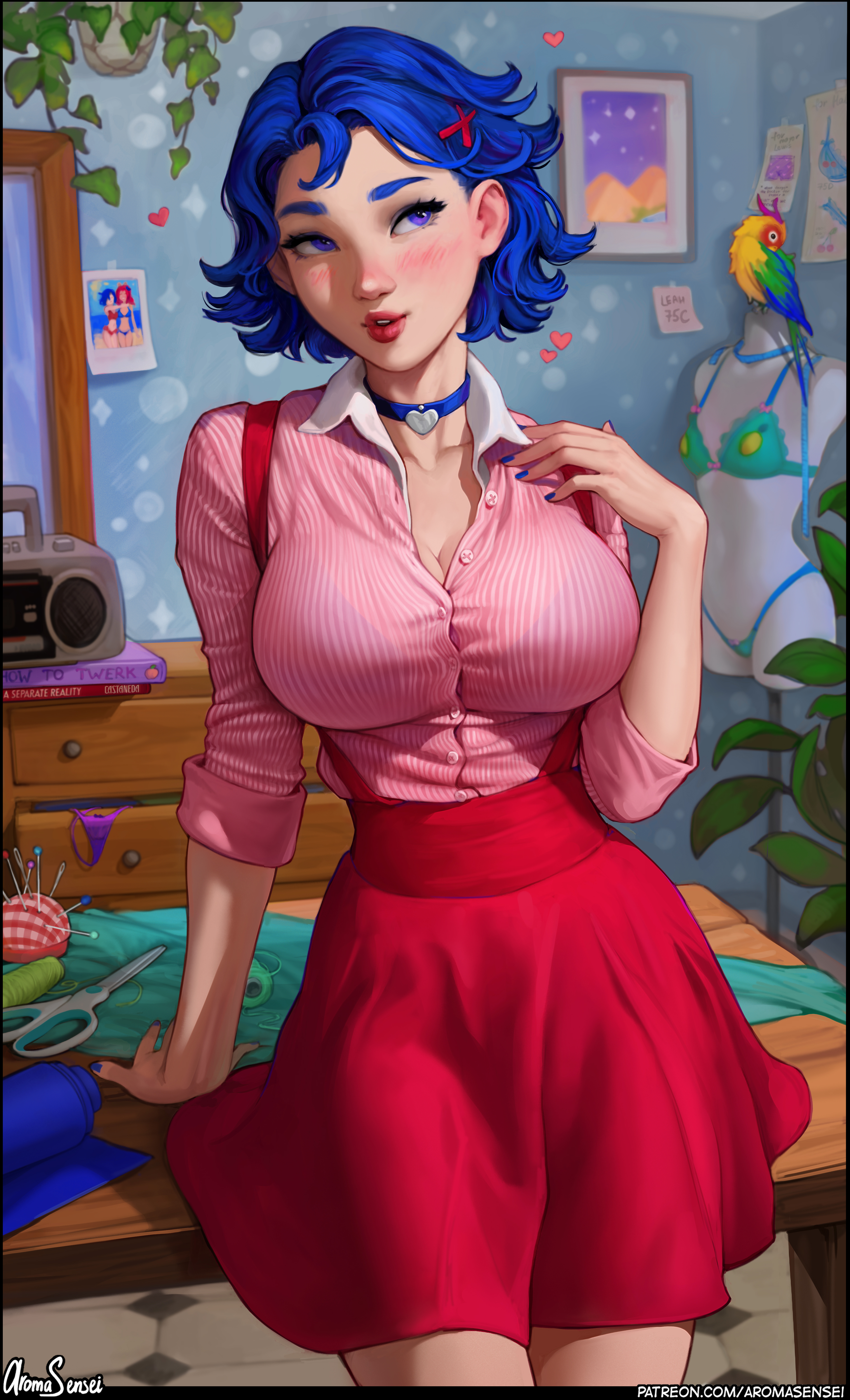 Emily Stardew Valley Stardew Valley Video Games Video Game Girls Video Game Characters Artwork Drawi 3038x5000