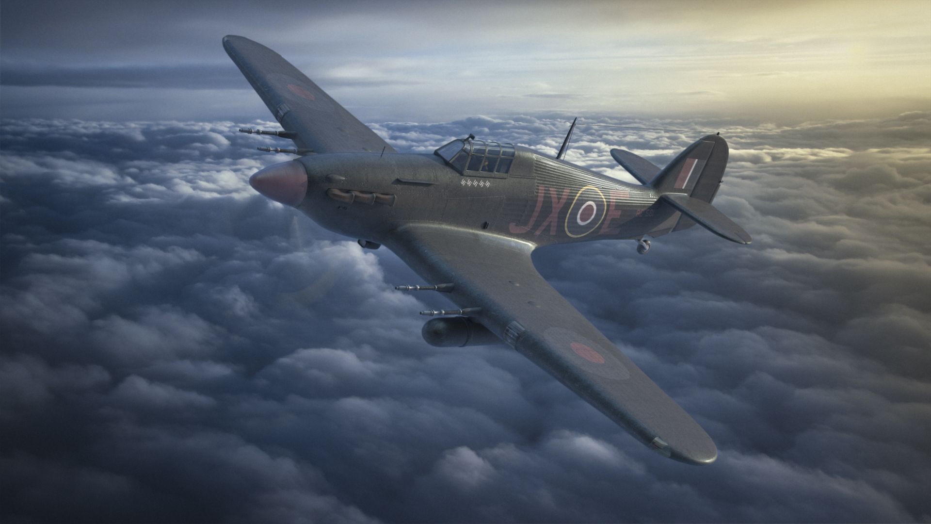 World War Ii Royal Airforce Aircraft Airplane Nightfighter Night Hawker Hurricane Military Military  1920x1080