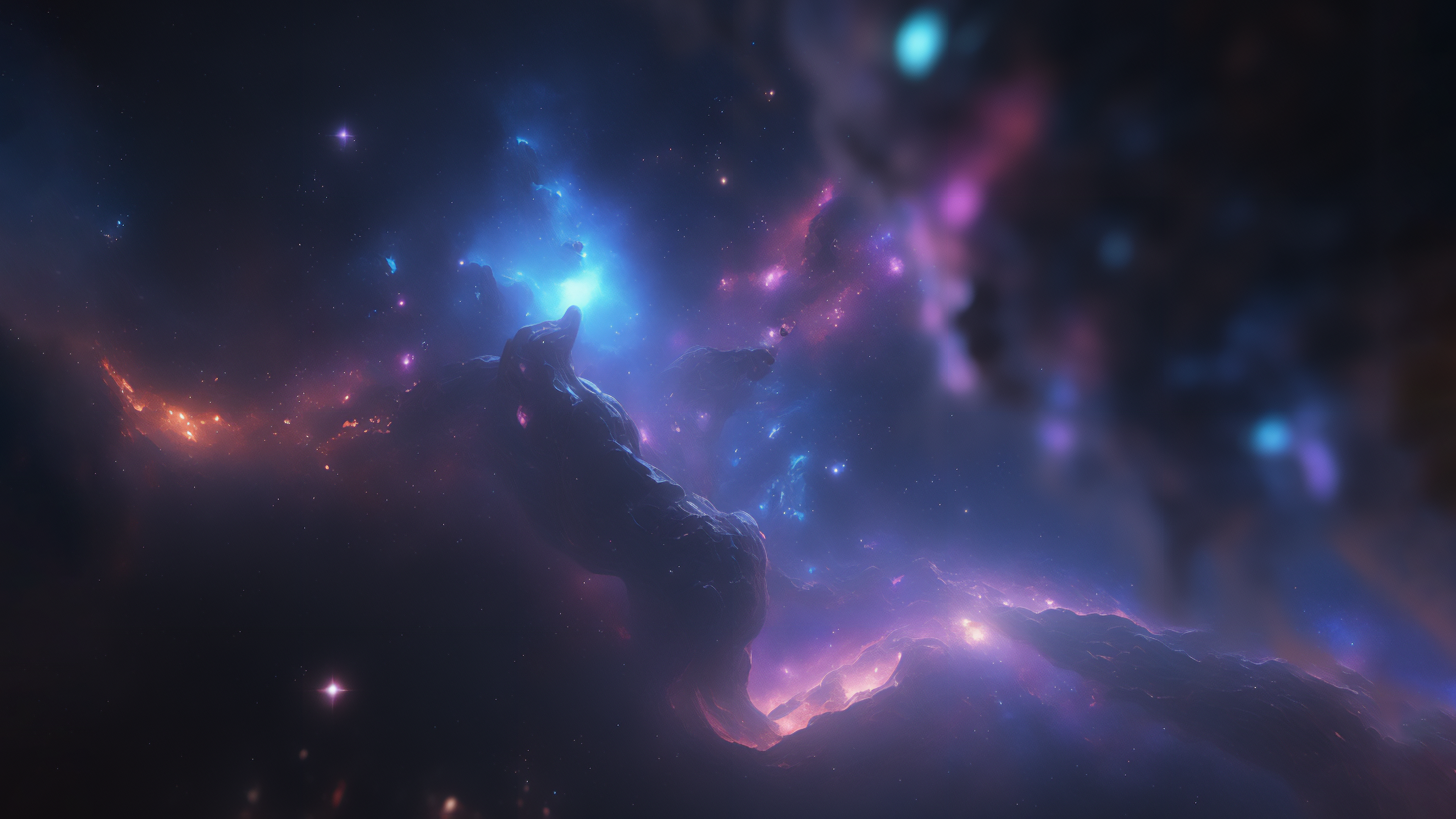 Ai Art Space Nebula Stars 3437x1934