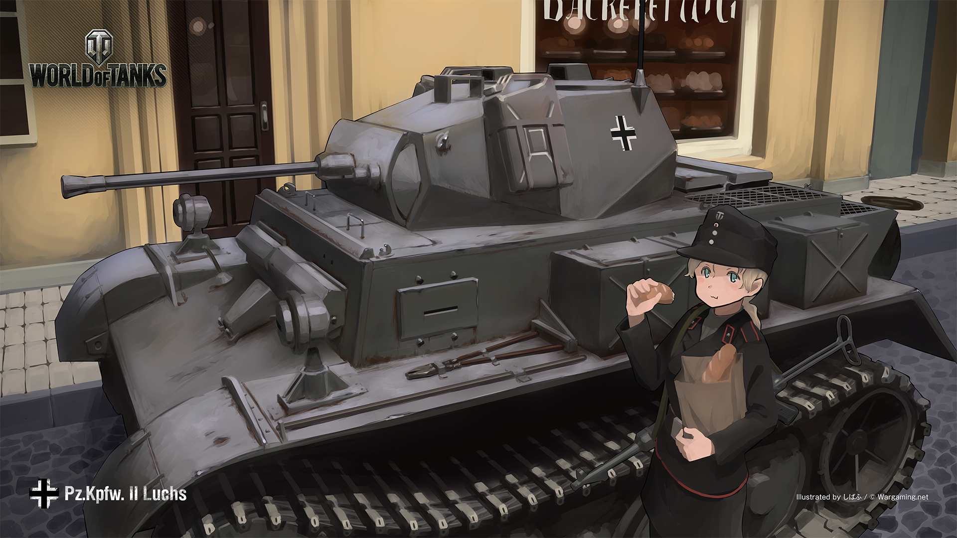 World Of Tanks Kantai Collection Tank Military Vehicle Anime Girls Signature Watermarked Looking At  1920x1080