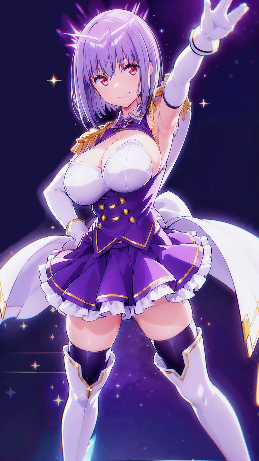 Anime Anime Girls Portrait Display Elbow Gloves Smiling Armpits Short Hair Stars Looking At Viewer S 832x1480