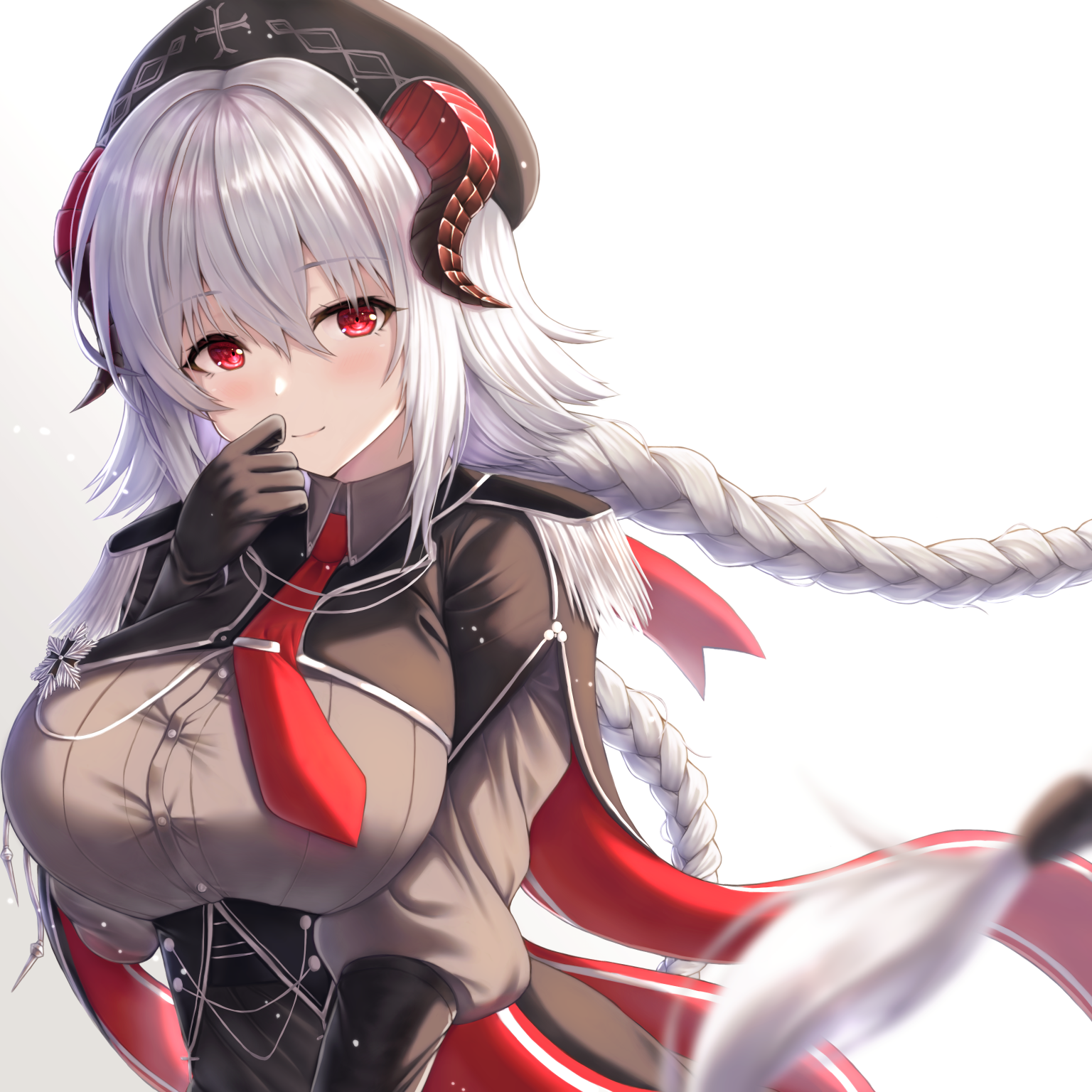 Anime Anime Girls Azur Lane Nurnberg Azur Lane Long Hair Braided Hair Silver Hair Solo Artwork Digit 1536x1536