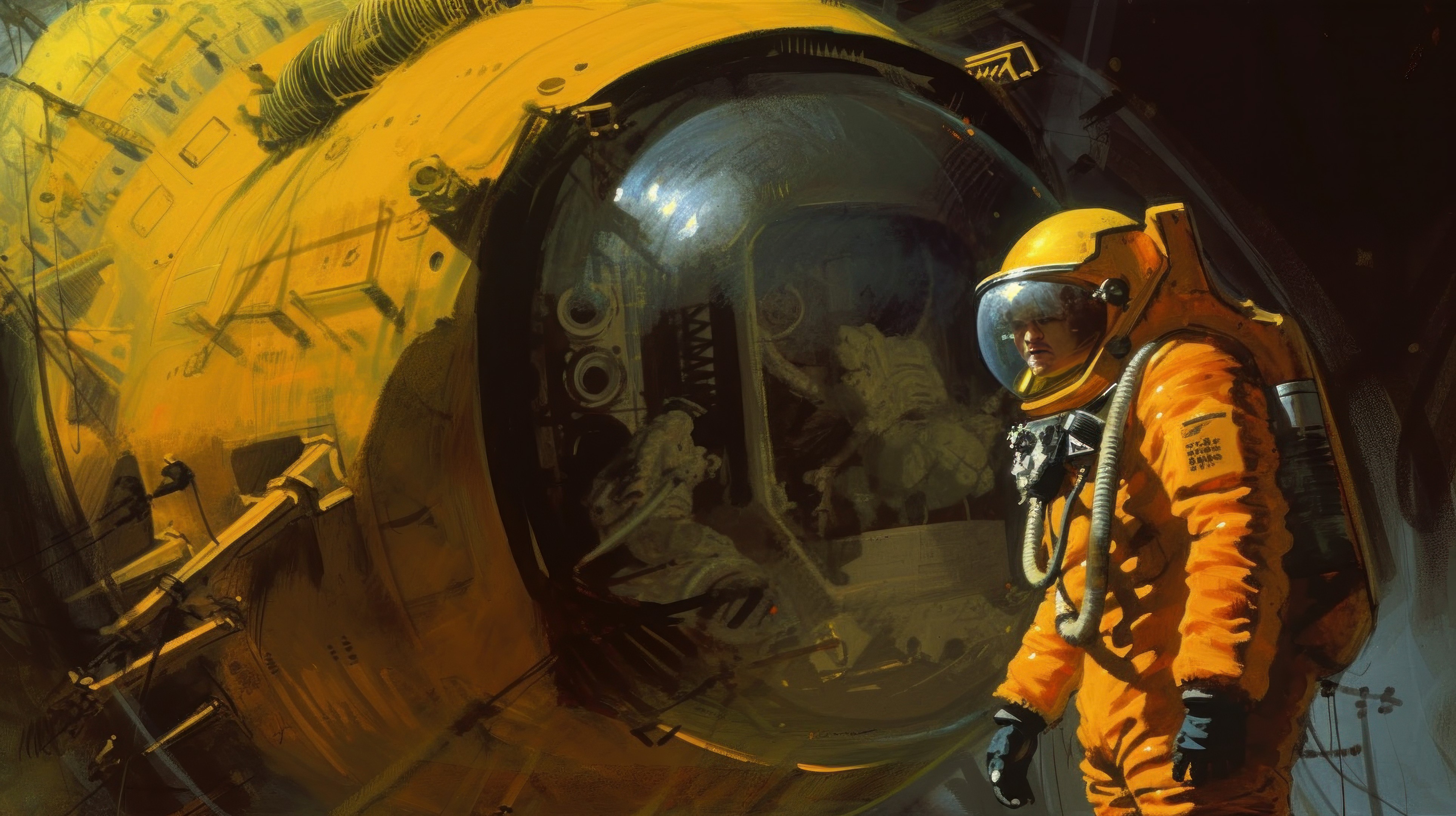 Ai Art Painting Science Fiction Spacesuit Space 3854x2160