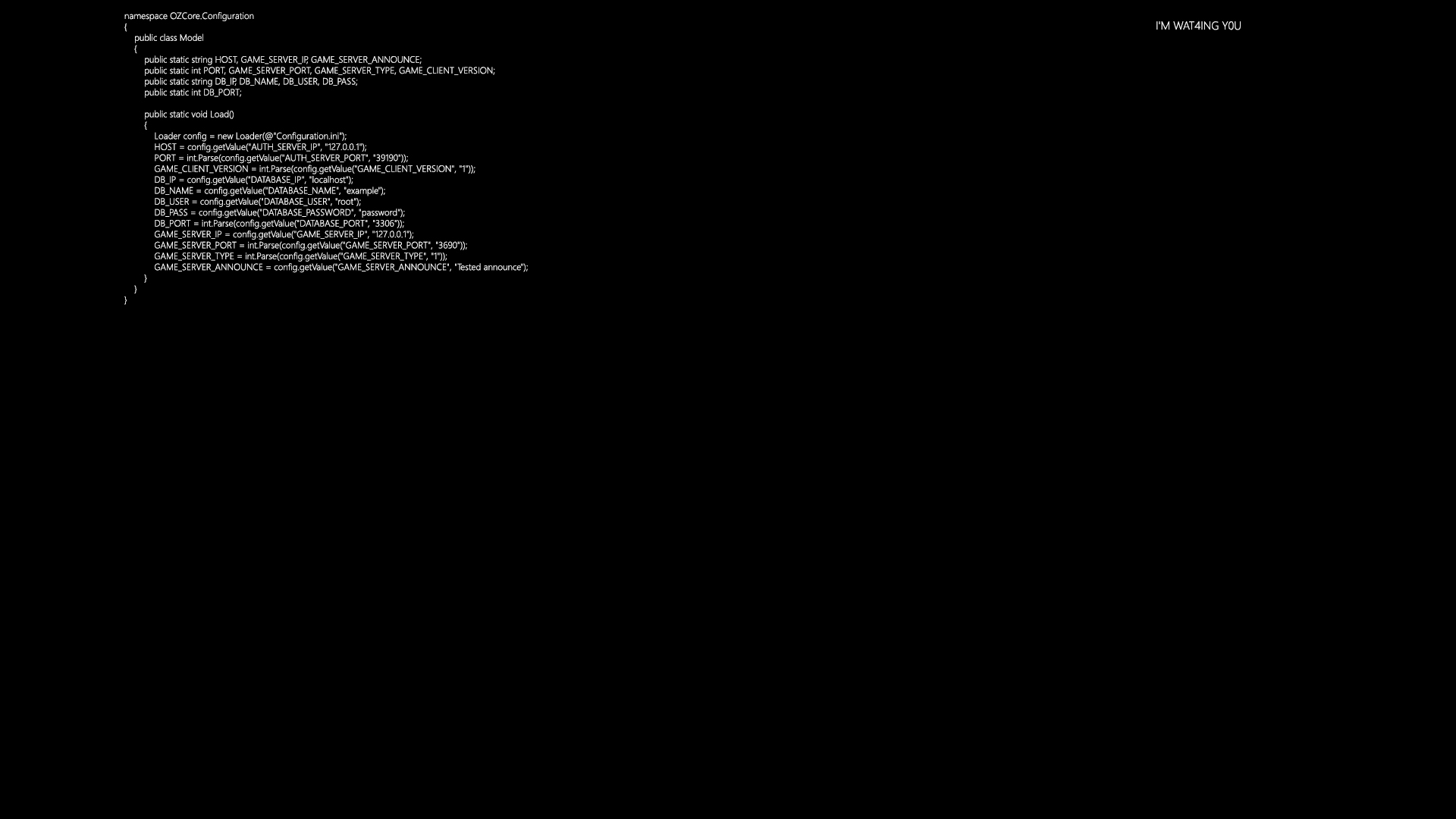 OZCore Monochrome Simple Background Black Background Text Code Video Games Minimalism 1920x1080