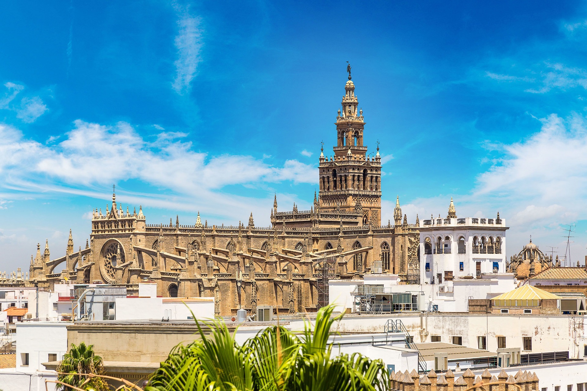Cathedral Sevilla Spain Architecture Sky 1920x1280
