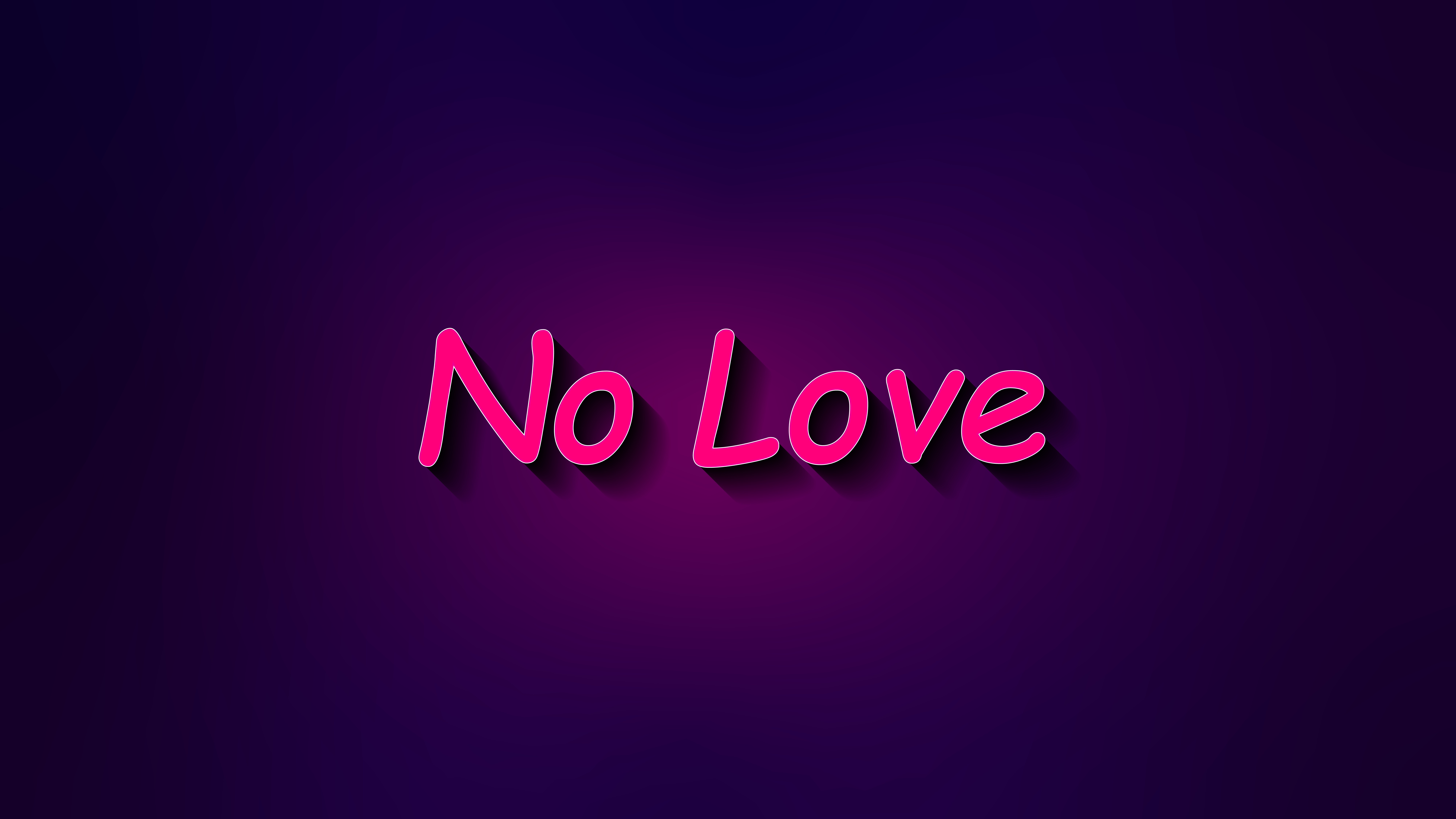 Typography Love Text Pink Simple Background 8000x4500