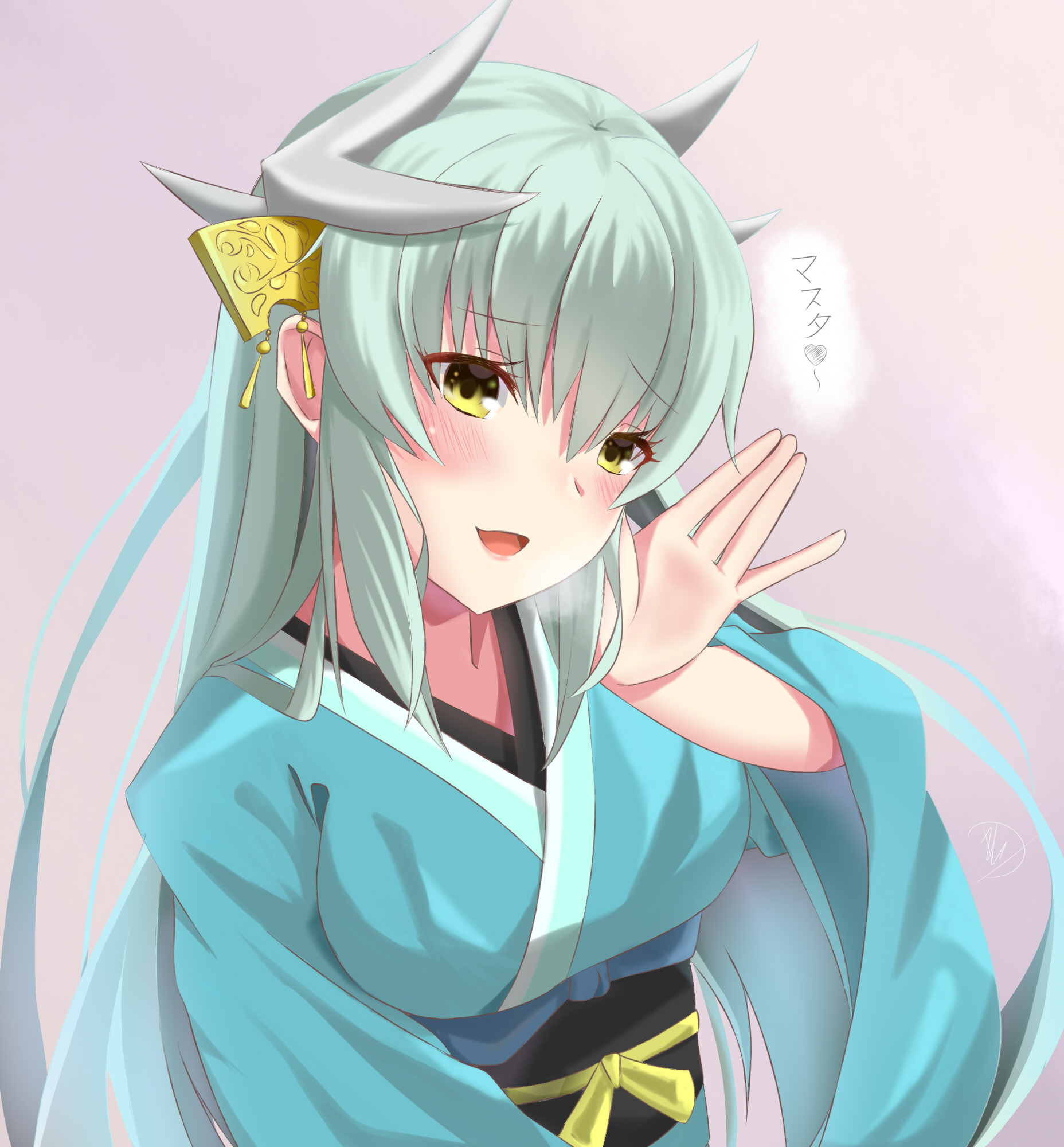 Anime Anime Girls Fate Series Fate Grand Order Kiyohime Fate Grand Order Long Hair Green Hair Solo A 1856x2000