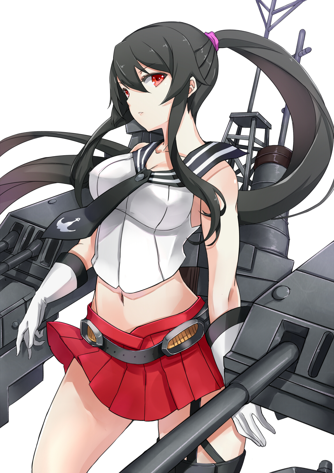 Anime Anime Girls Kantai Collection Yahagi KanColle Long Hair Ponytail Dark Hair Solo Artwork Digita 1157x1636