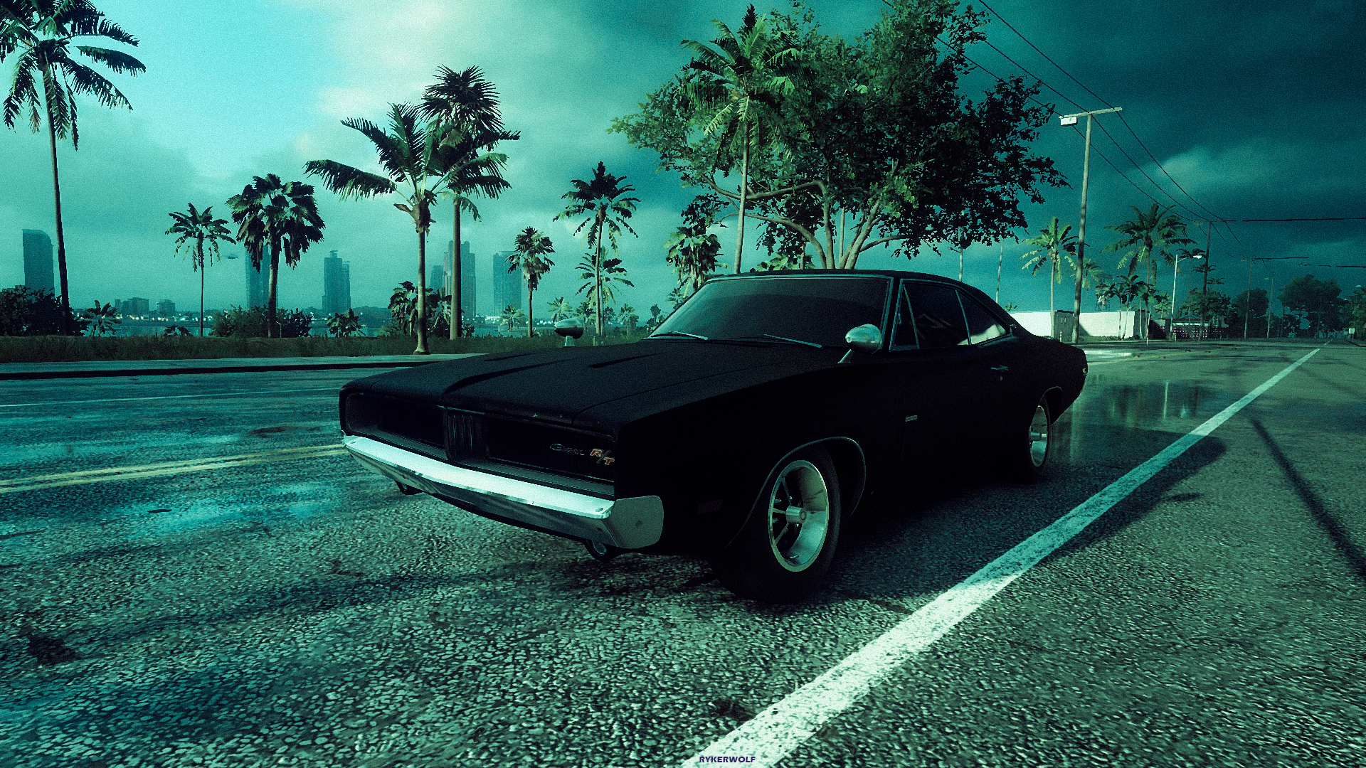 Need For Speed Need For Speed Heat Dodge Challenger Vehicle Video Games Road CGi Car 1920x1080
