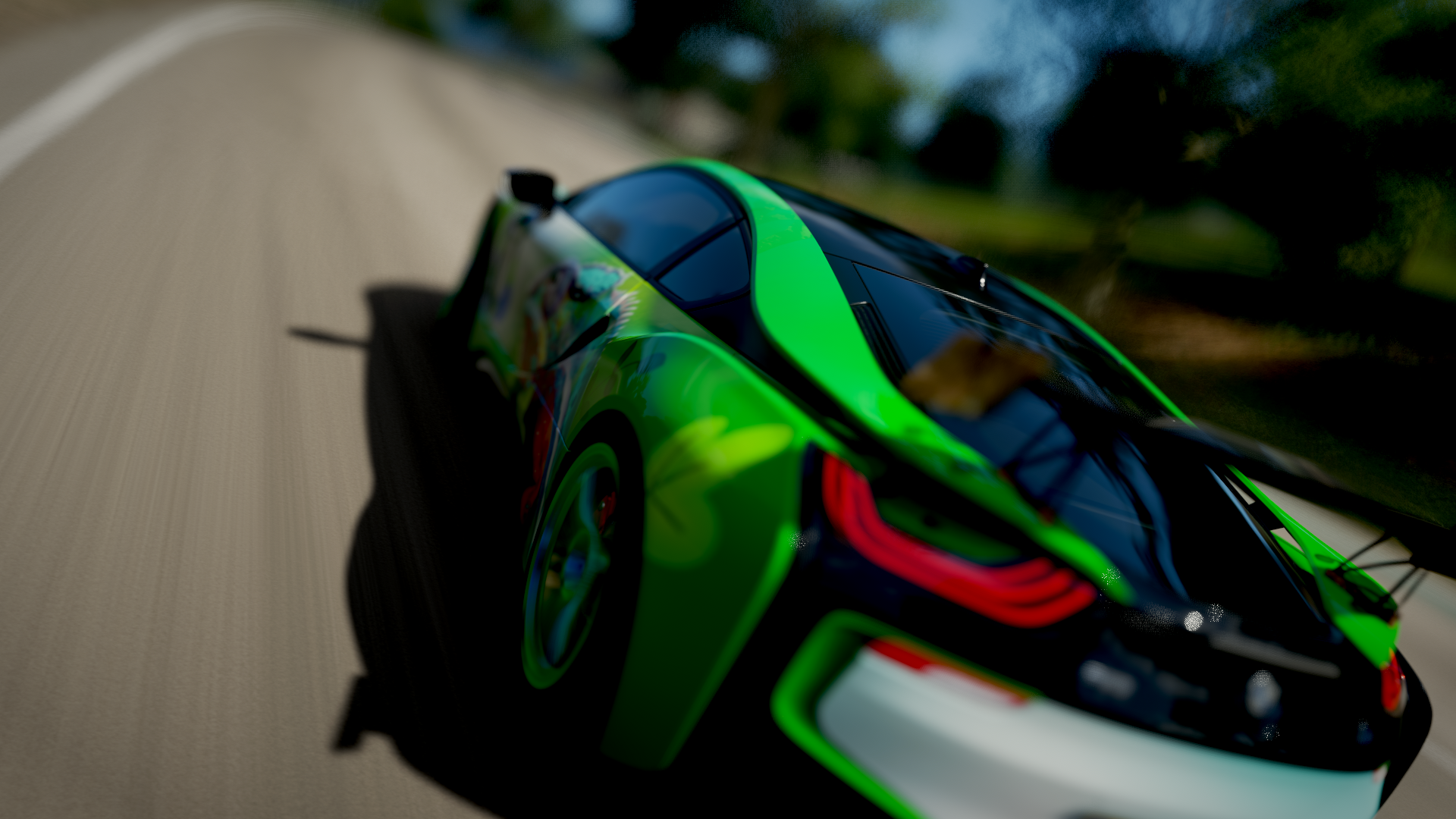 BMW Car Xbox Forza Horizon 4 CGi Video Games Road Rear View Blurred Blurry Background 1920x1080