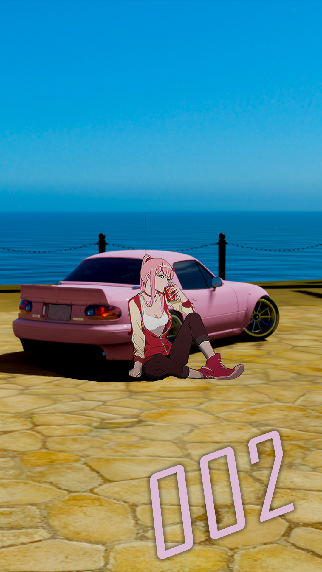 Zero Two Darling In The FranXX Forza Horizon 4 Mazda MX 5 Anime Girls Jdmxanime Japanese Cars Car 1080x1920