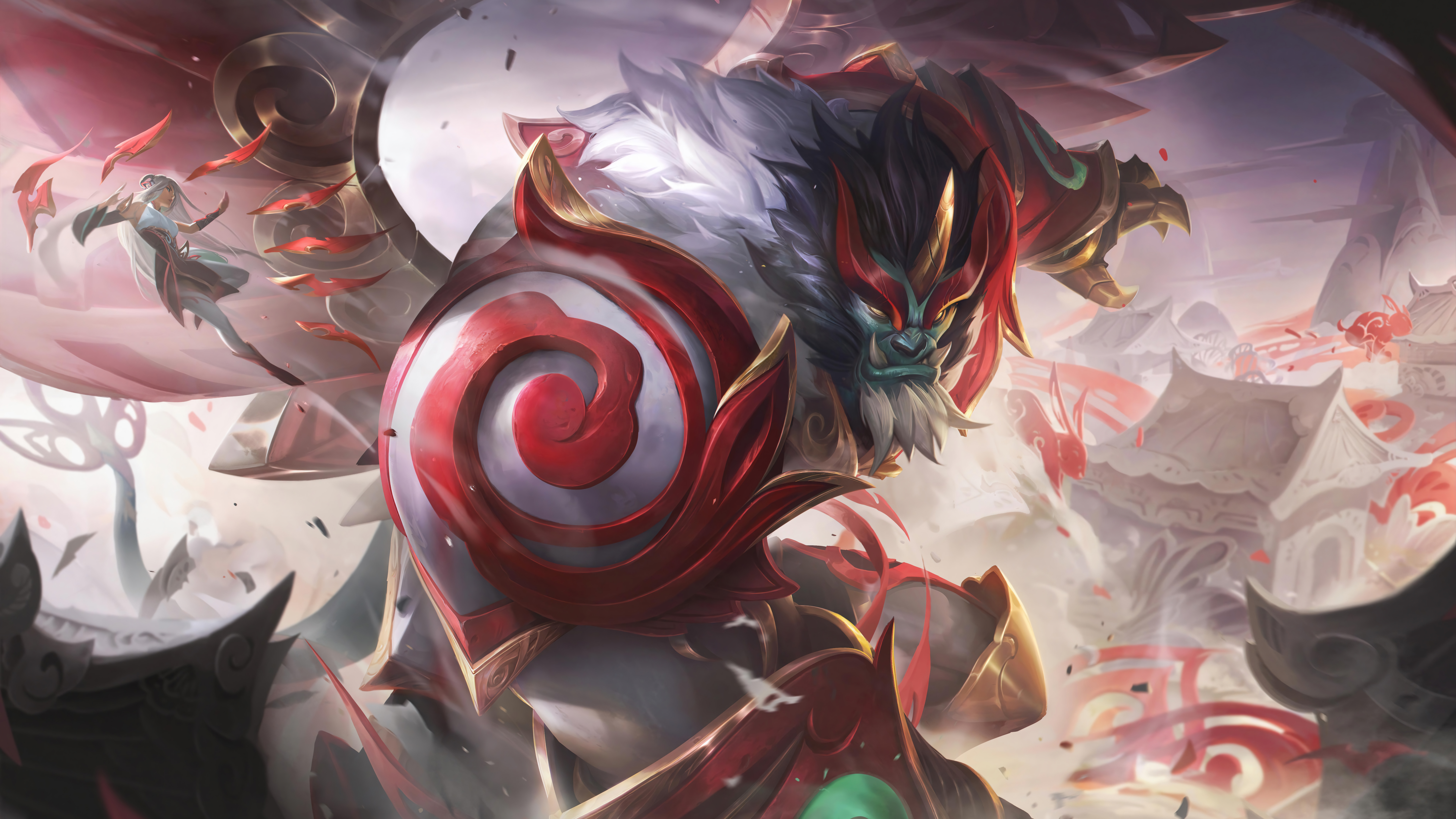 Mythmaker League Of Legends League Of Legends Digital Art Riot Games GZG 4K Video Games Galio League 7680x4320