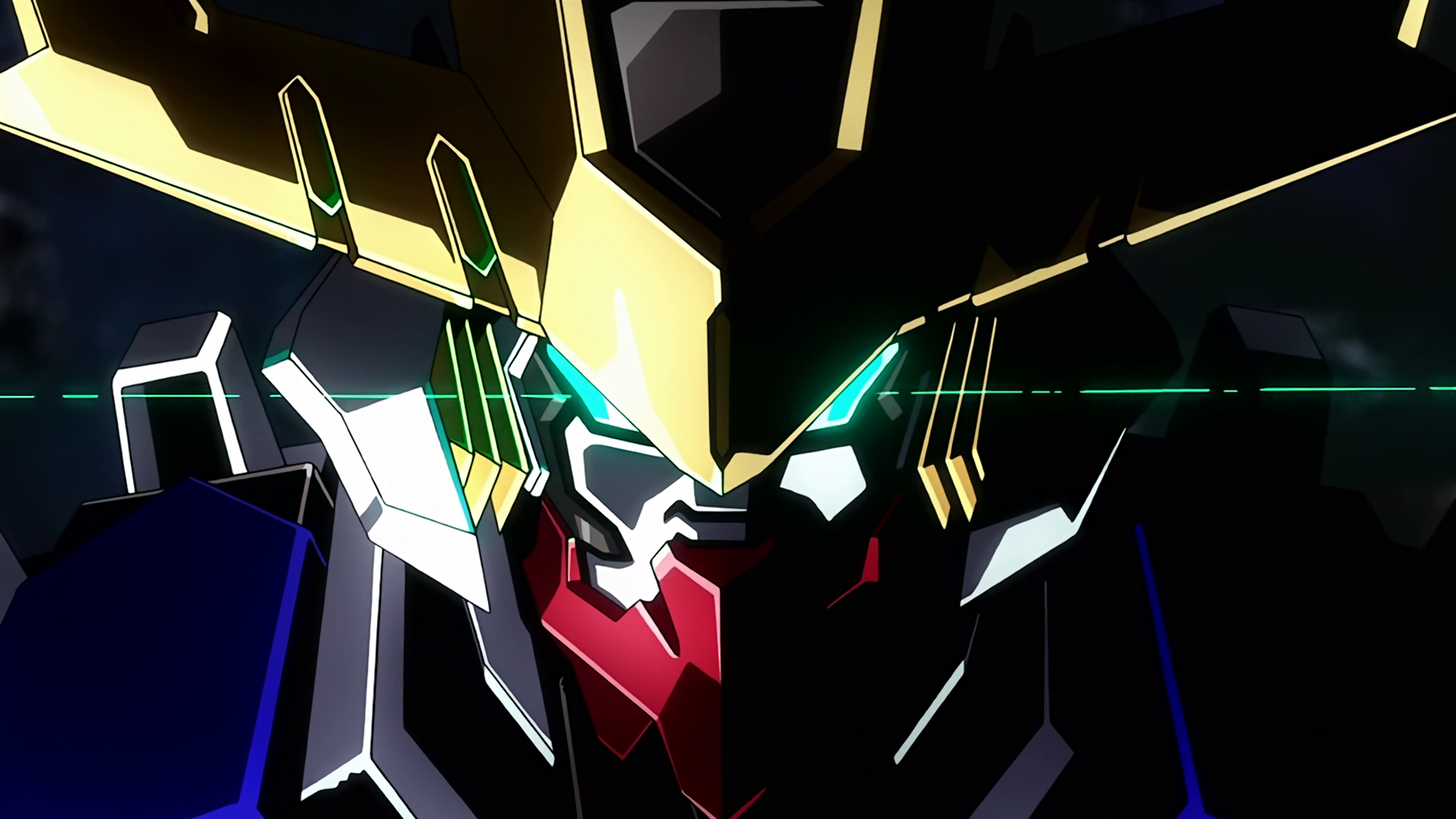 Mobile Suit Gundam Iron Blooded Orphans Gundam Anime Screenshot Barbatos Glowing Eyes Mechs Anime 1920x1080