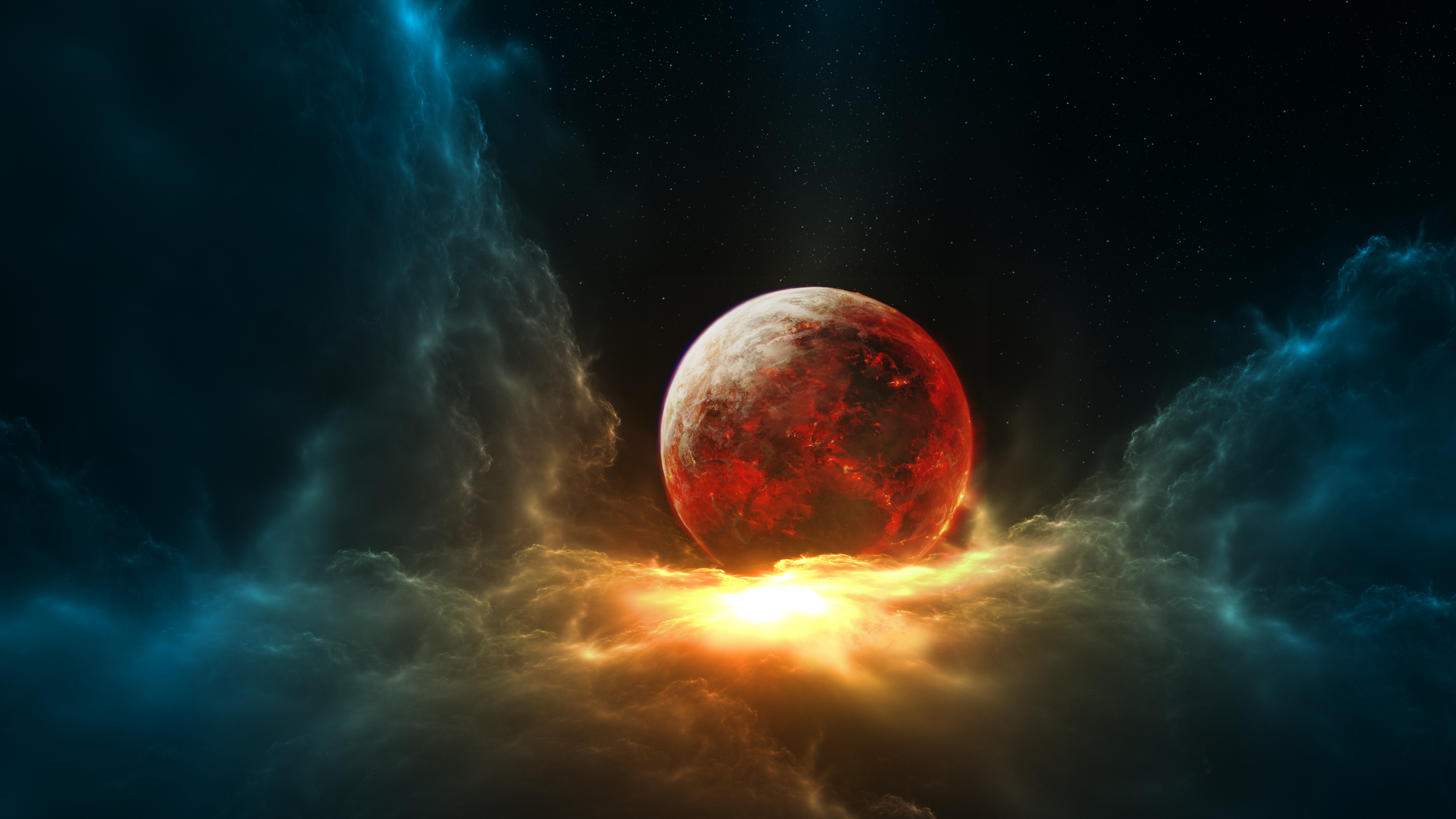 Hypnoshot Digital Digital Art Artwork Render Space Art Planet Galaxy Nebula Stars 3840x2160