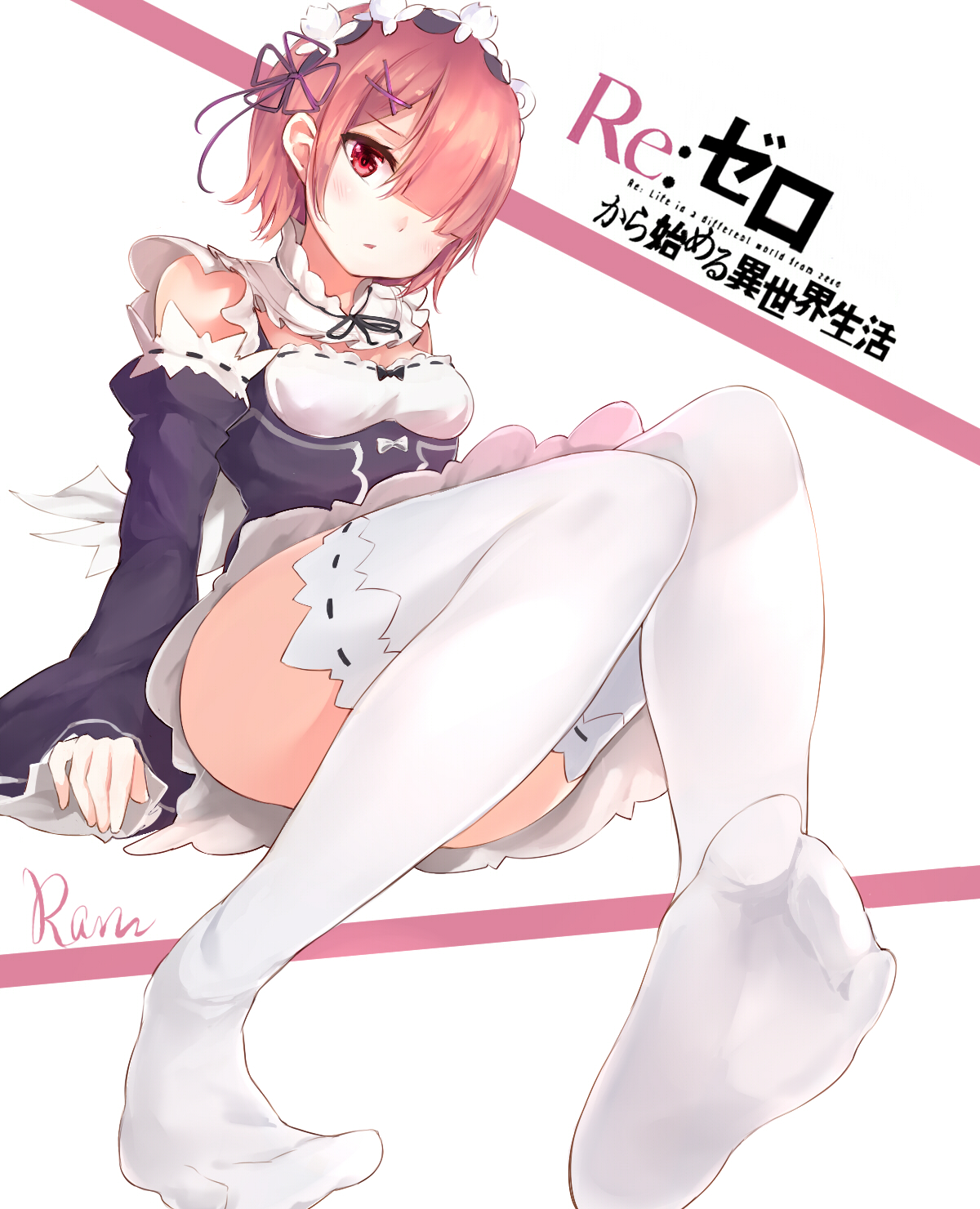 Re Zero Kara Hajimeru Isekai Seikatsu Ram Re Zero Anime Anime Girls Short Hair Pink Hair Artwork Dig 1200x1480