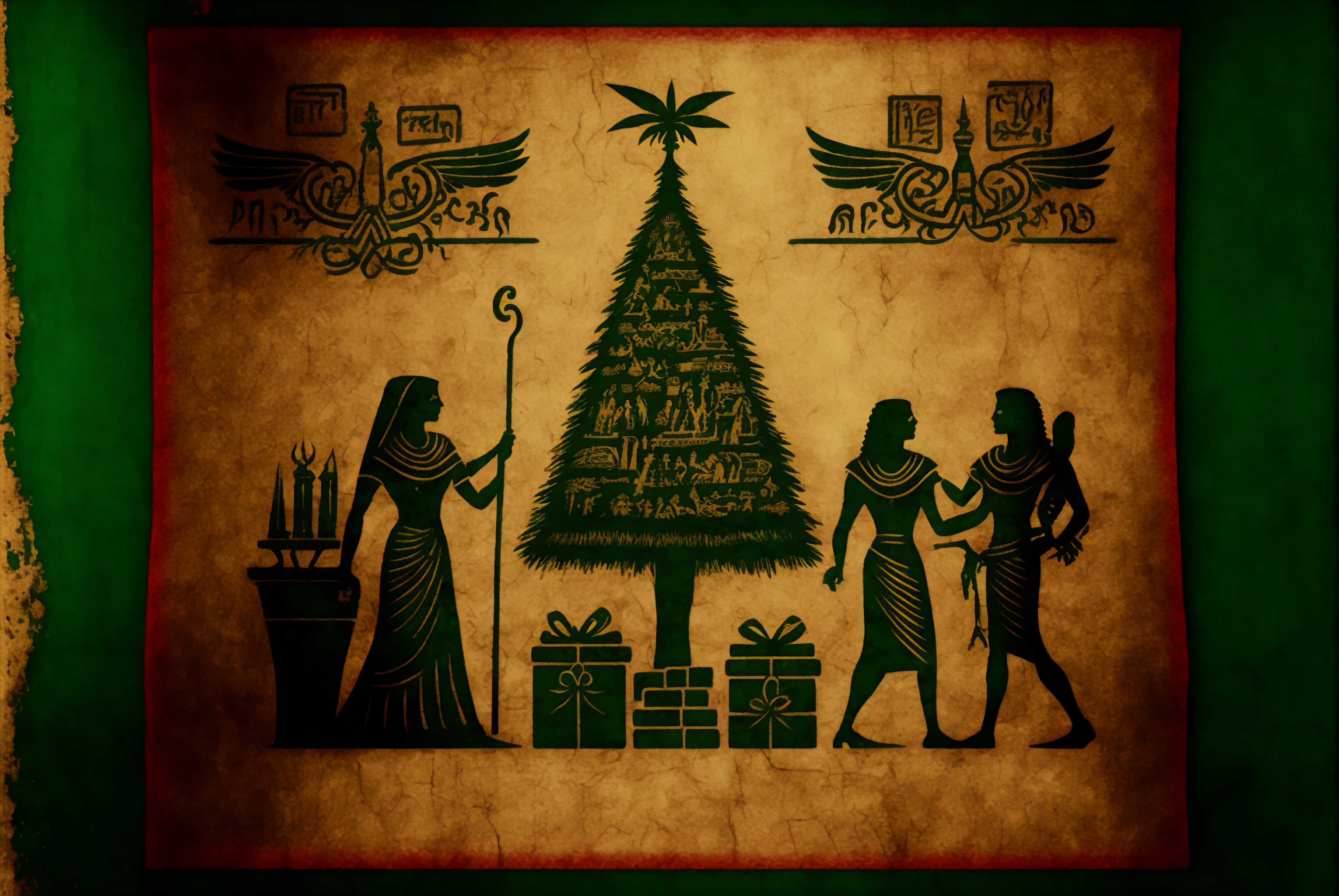 Ai Art Christmas Christmas Tree Egyptian 3060x2048