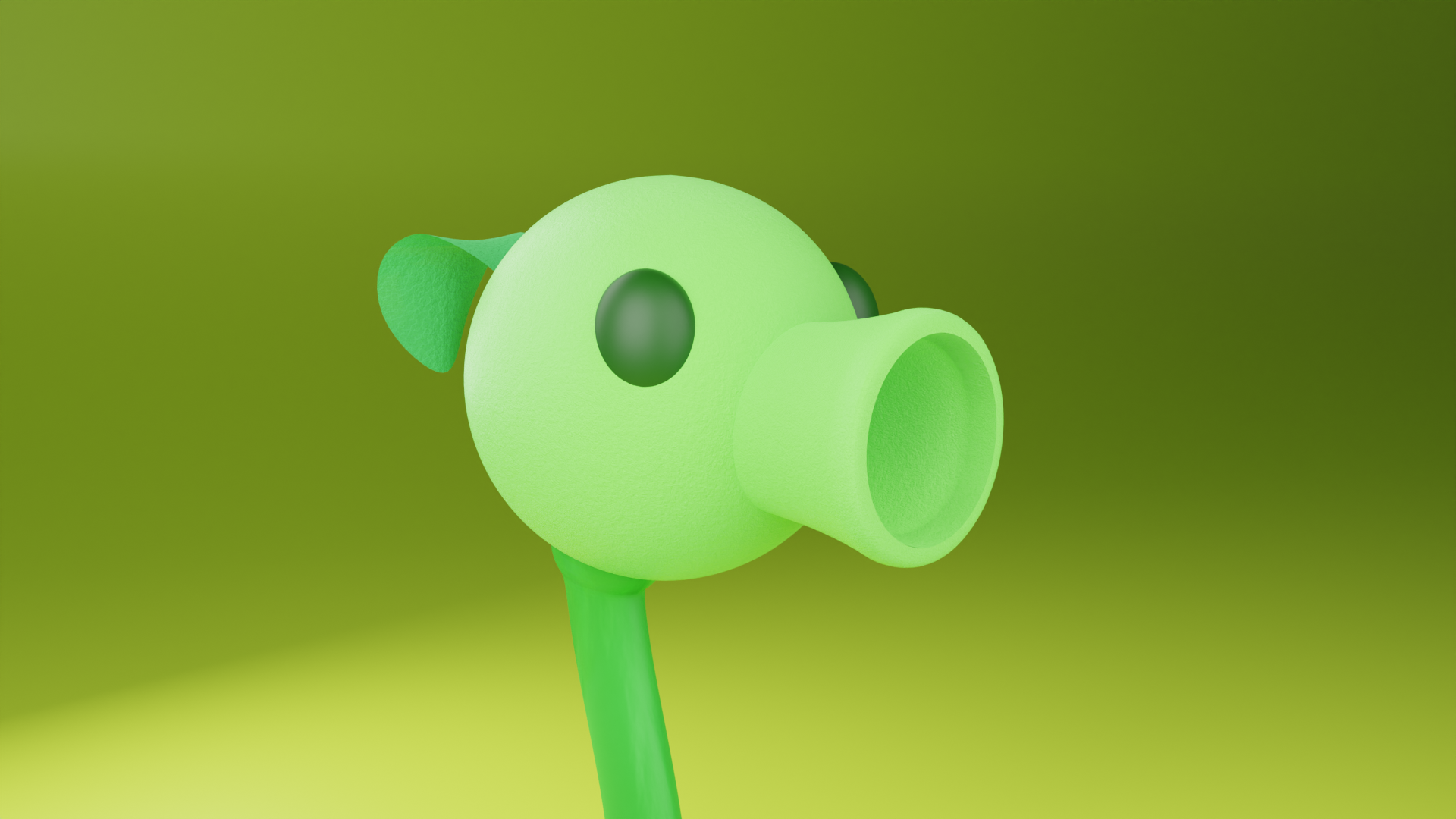 Plants Vs Zombies Plants Peashooter Simple Background Green 1920x1080