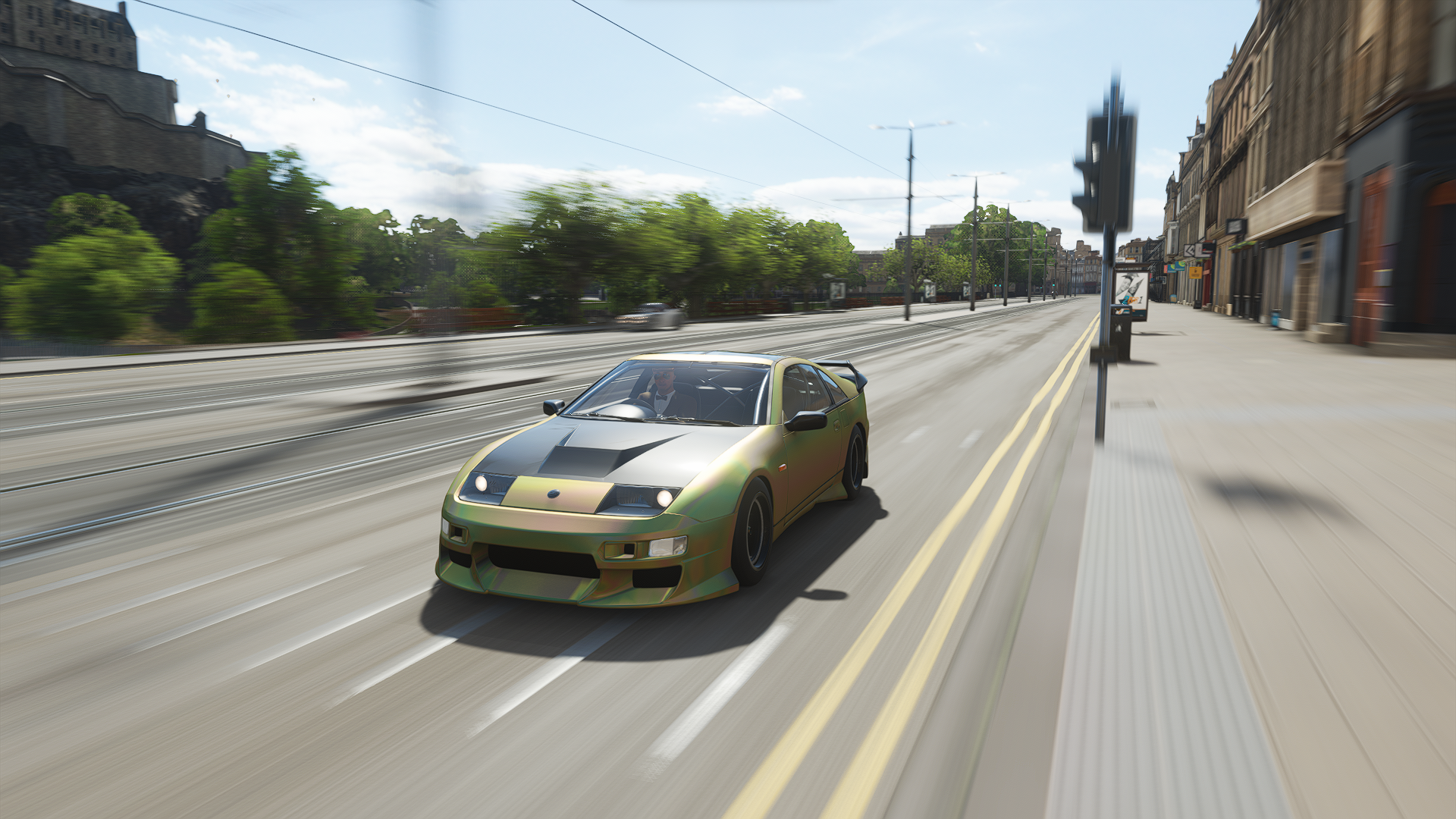 Forza Forza Horizon Forza Horizon 4 Racing Car CGi Nissan 300ZX Road Video Games Headlights Front An 1920x1080