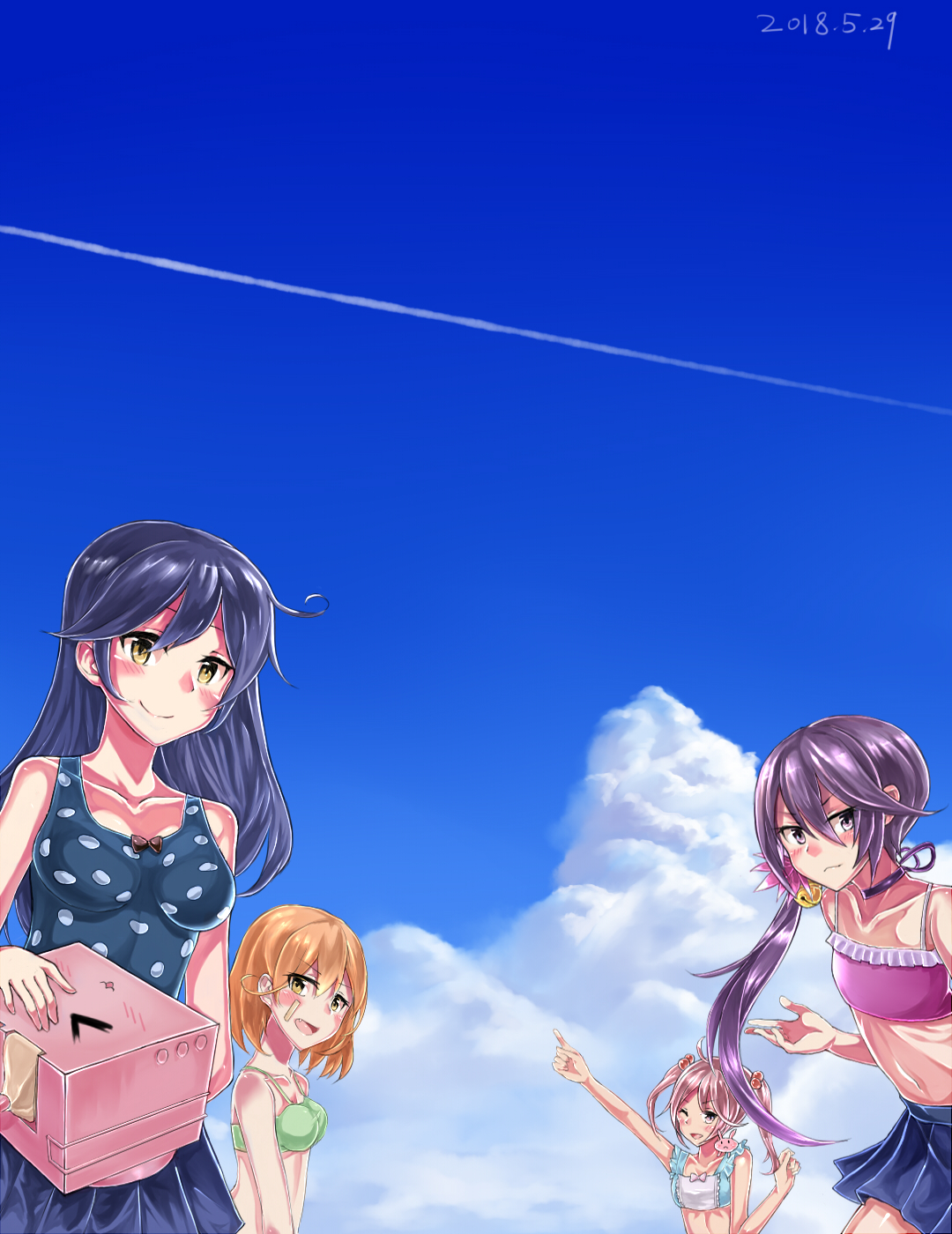 Anime Anime Girls Kantai Collection Akebono KanColle Oboro KanColle Sazanami KanColle Ushio KanColle 1080x1400