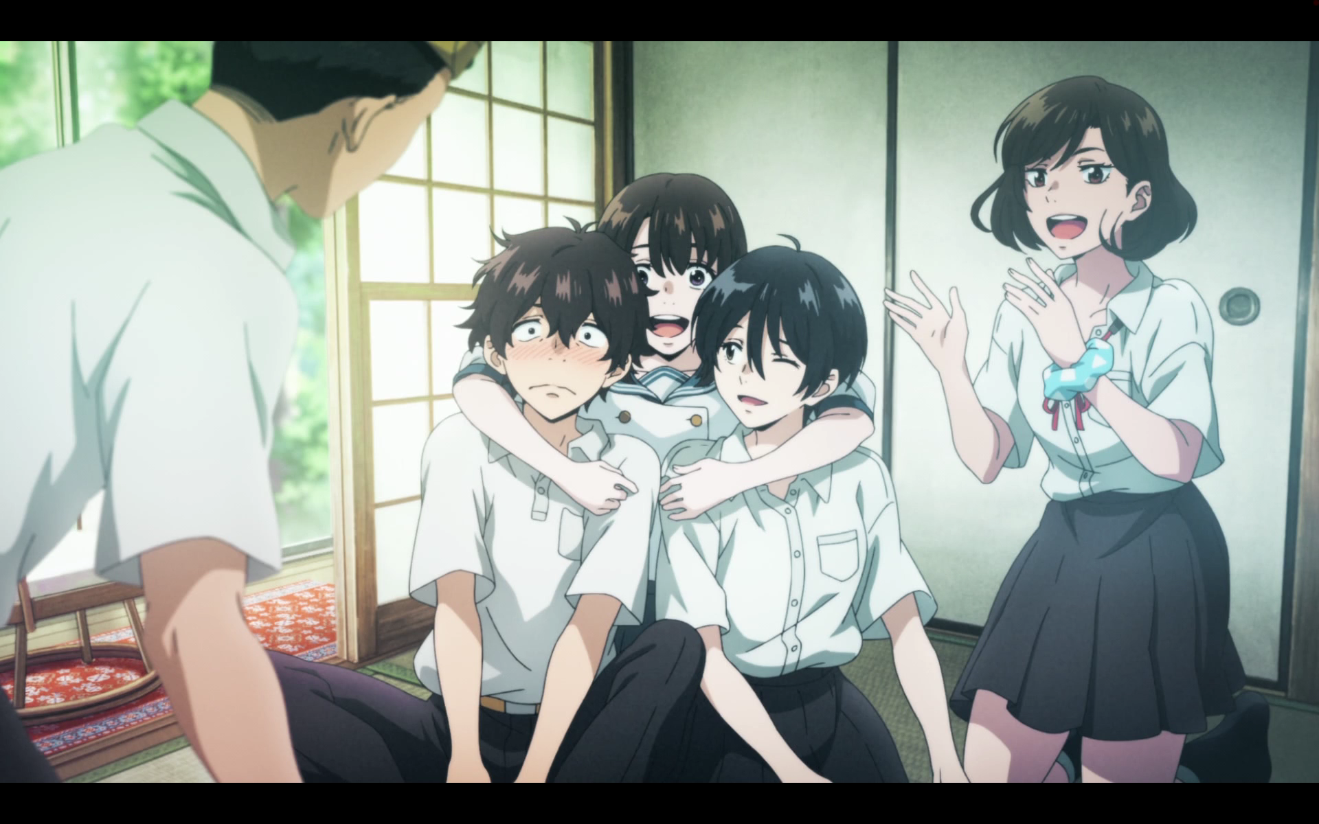 Anime Anime Movie Anime Boys Anime Girls Schoolgirl School Uniform Anime Screenshot One Eye Closed S 1920x1200
