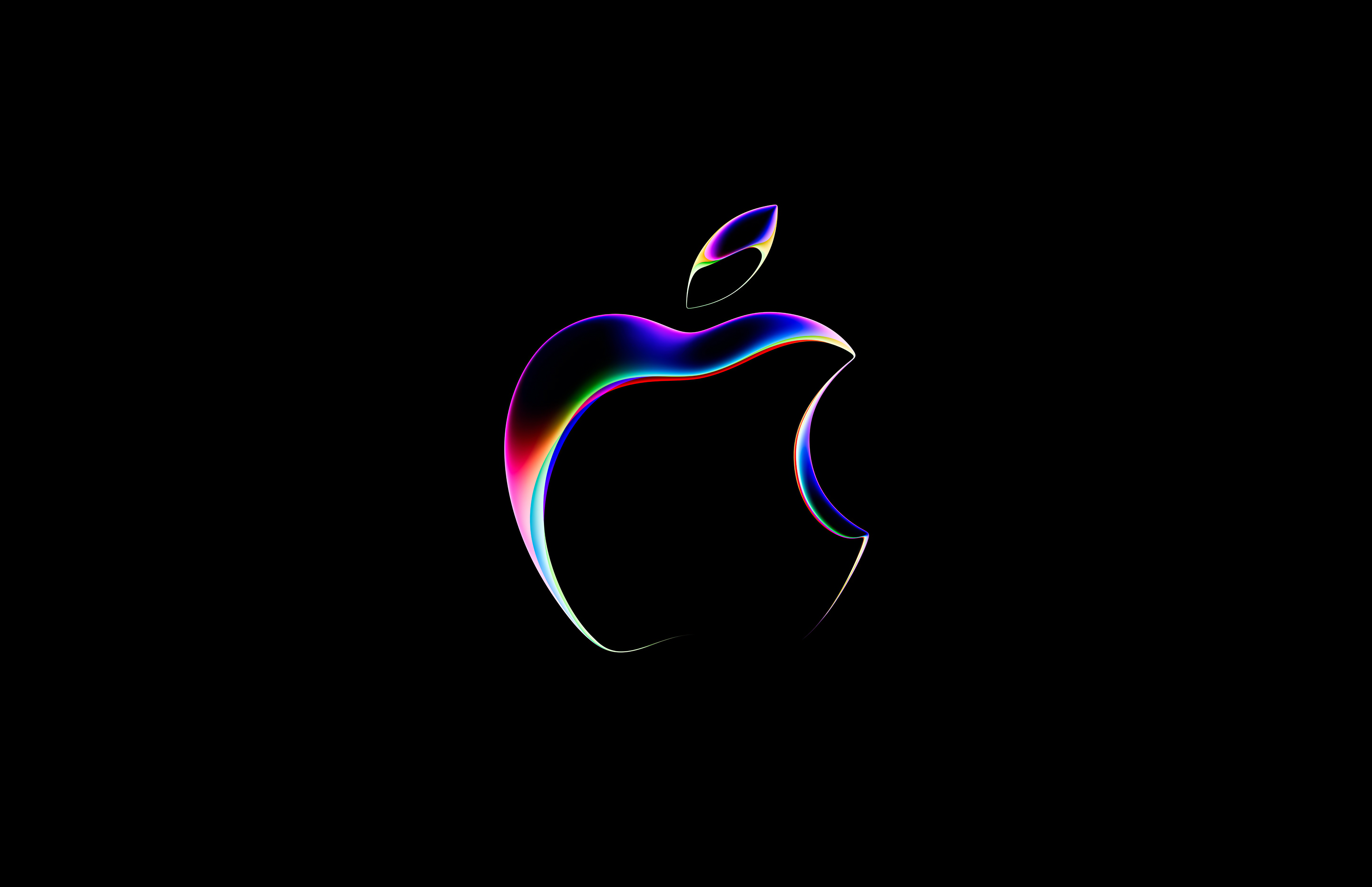 Apple Inc Apples Simple Background Minimalism Logo Black Background 7450x4816