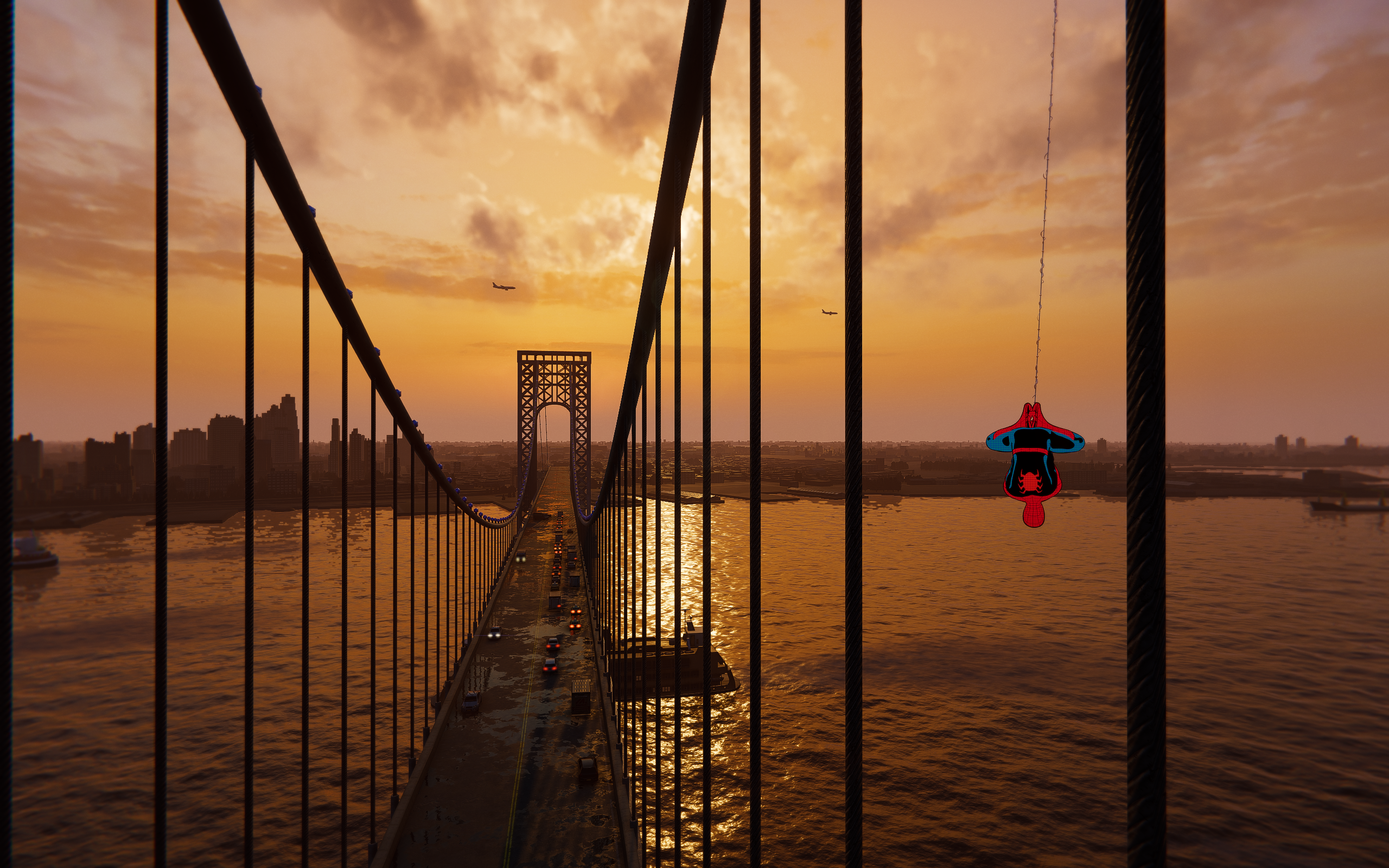 Spider Man Marvel Studios Video Games Superhero Suspension Bridge Bridge 2560x1600