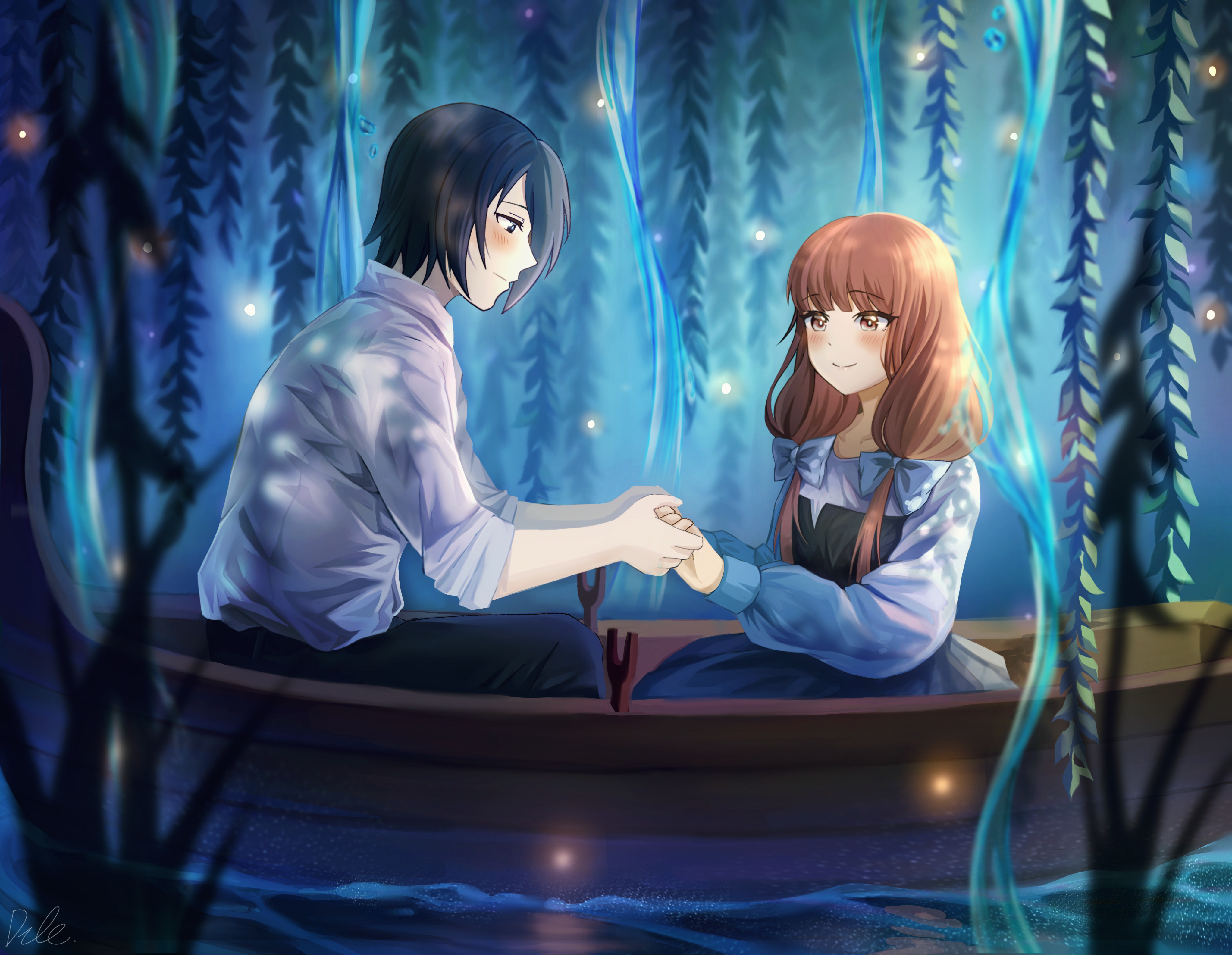 Kaguya Sama Love Is War Couple Anime Boys Anime Girls Boat Water Plants 4089x3170