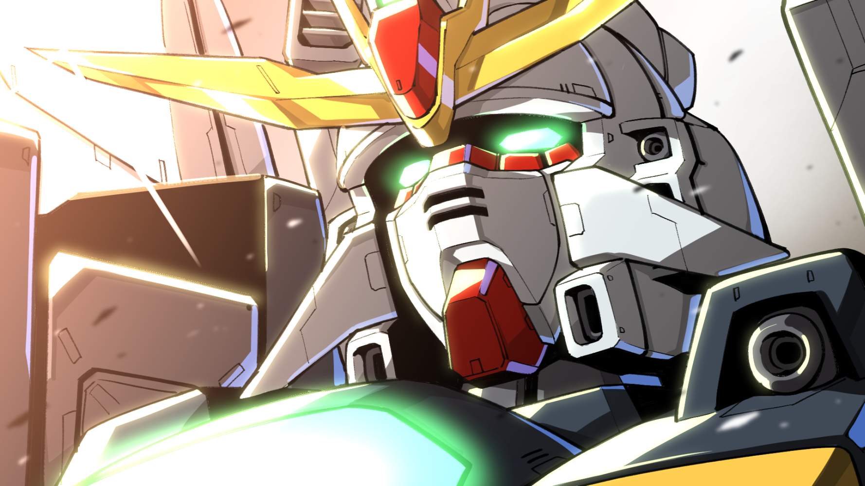 Anime Mechs Super Robot Taisen After War Gundam X Gundam Gundam Double X Artwork Digital Art Fan Art 1778x1000