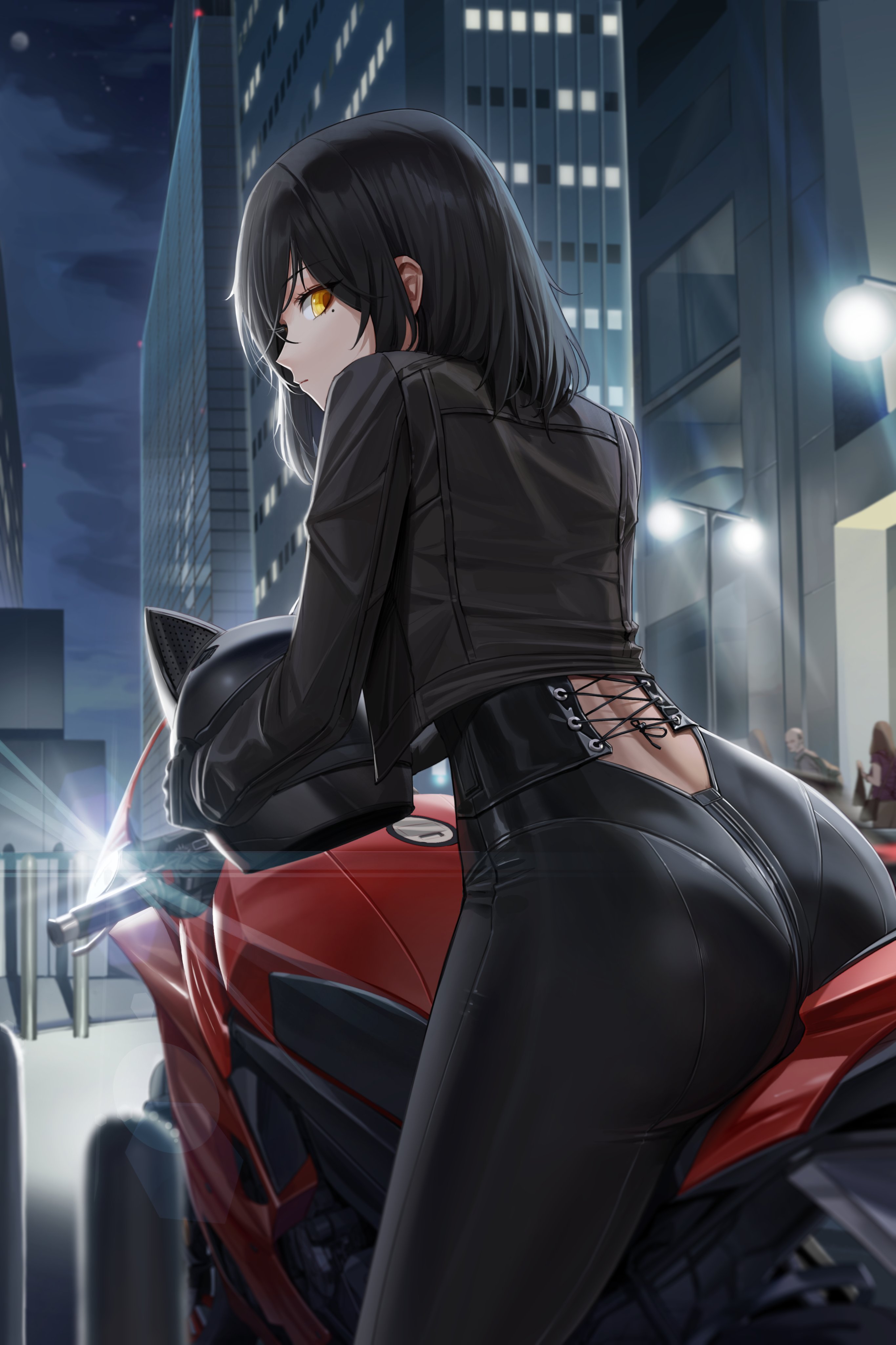 Anime Anime Girls CryTurtle Motorcycle Artwork 2731x4096