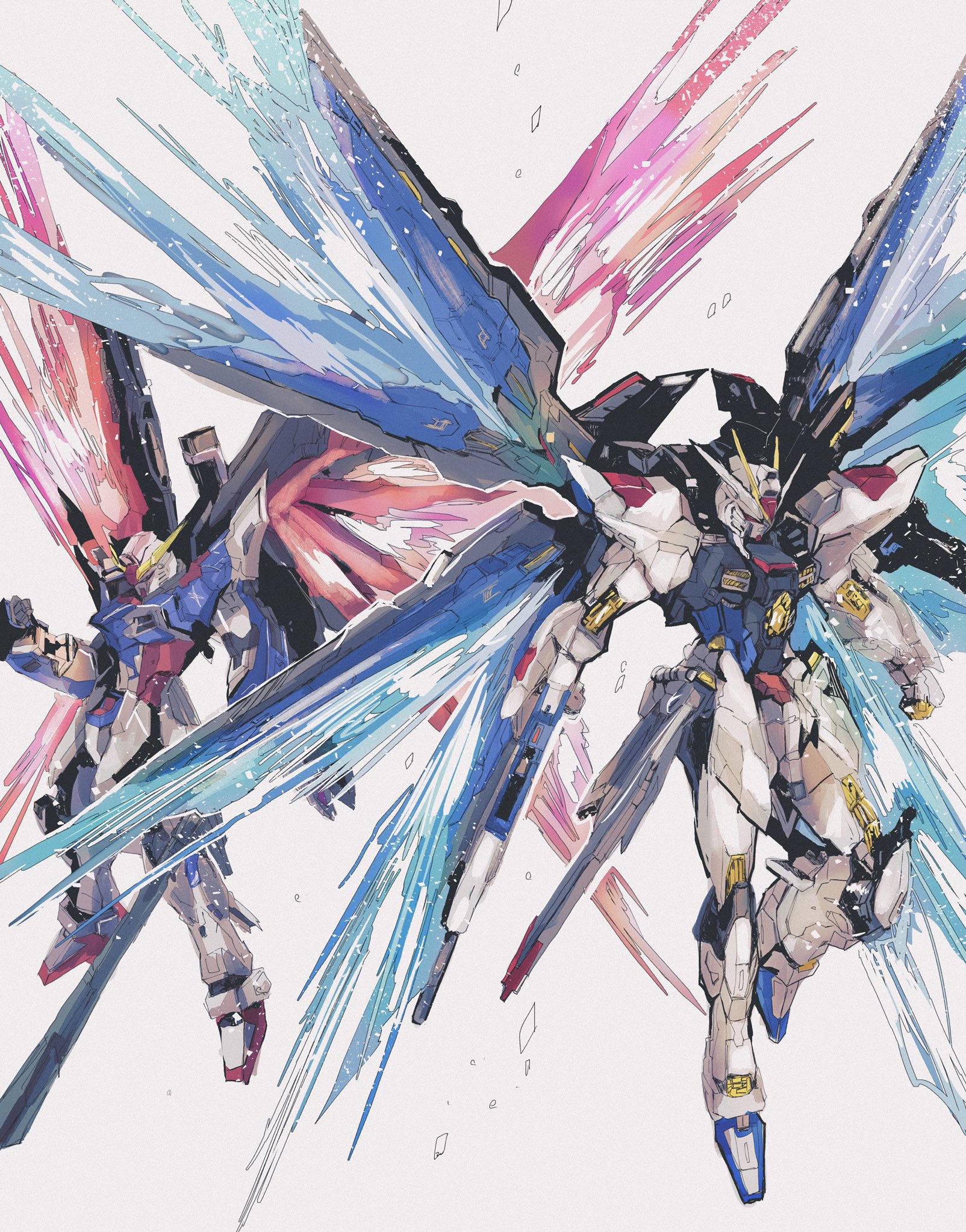 Anime Mechs Super Robot Taisen Gundam Mobile Suit Gundam SEED Destiny Destiny Gundam Strike Freedom  1604x2048