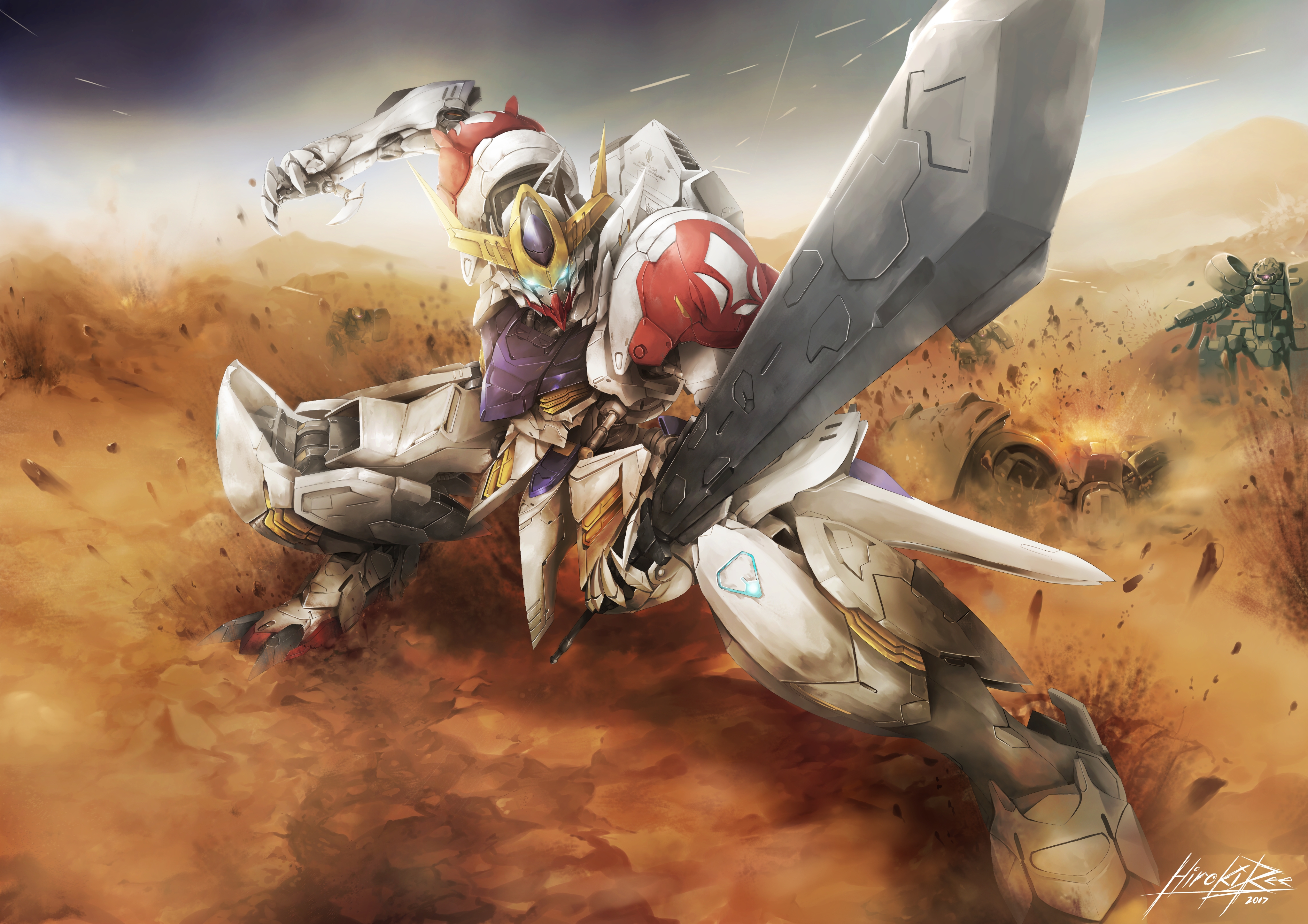 Anime Mechs Super Robot Taisen Gundam Barbatos Lupus Gundam Mobile Suit Gundam Iron Blooded Orphans  4093x2893