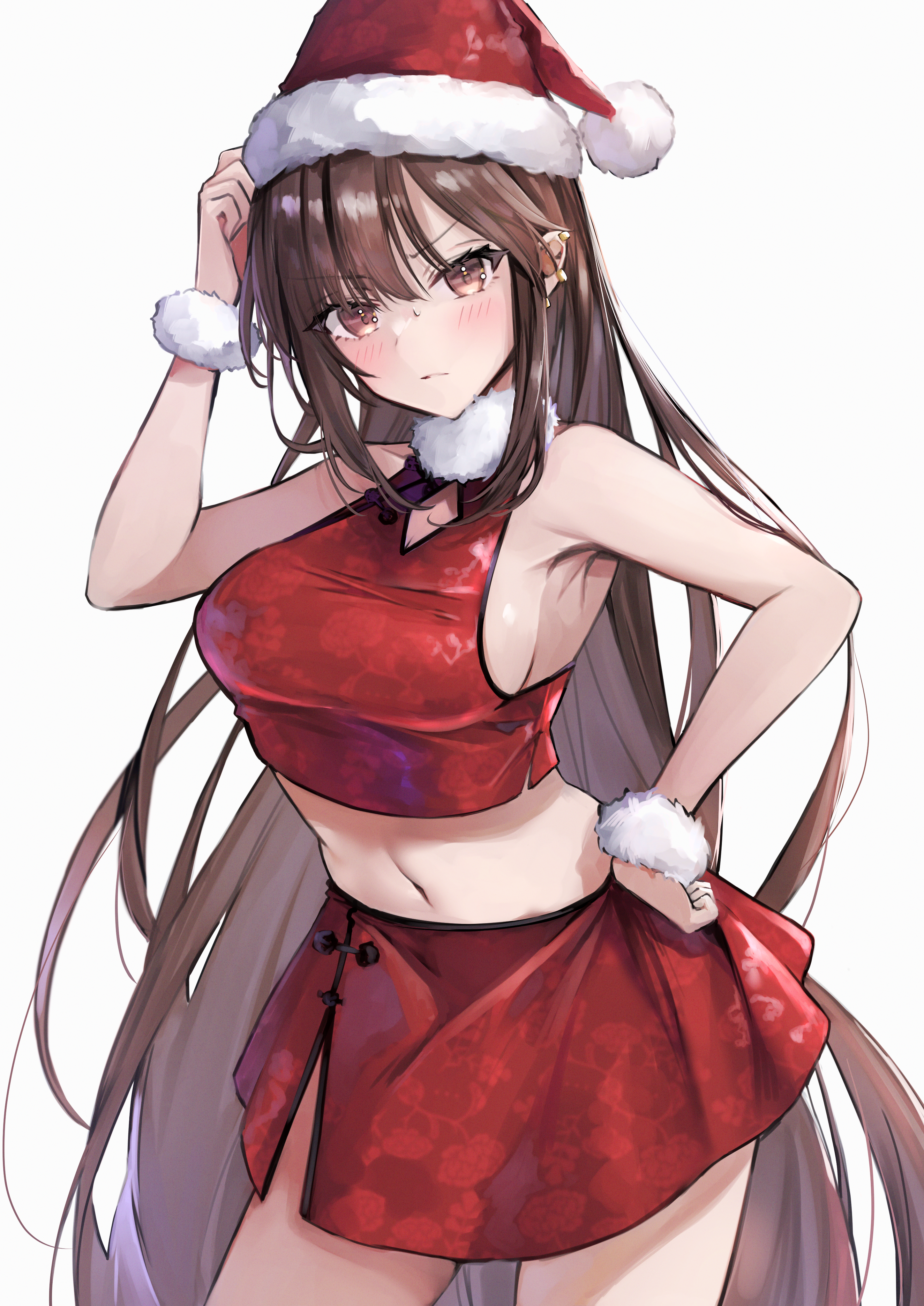 Anime Anime Girls Fate Series Fate Grand Order Consort Yu Fate Grand Order Long Hair Brunette Artwor 2895x4093