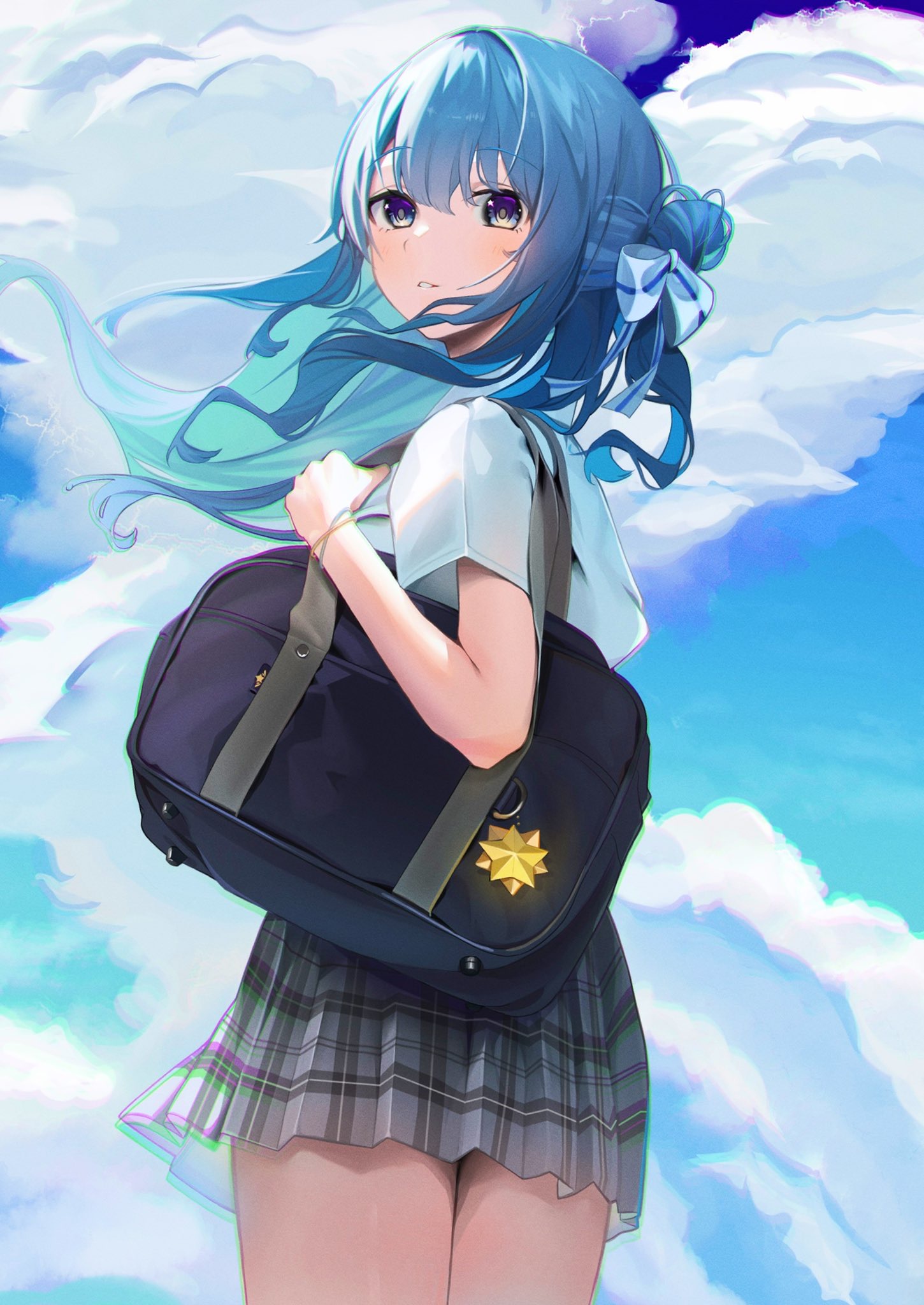 Anime Anime Girls Hololive Hoshimachi Suisei Long Hair Blue Hair Solo  Artwork Digital Art Fan Art Wallpaper - Resolution:1450x2048 - ID:1325182 -  