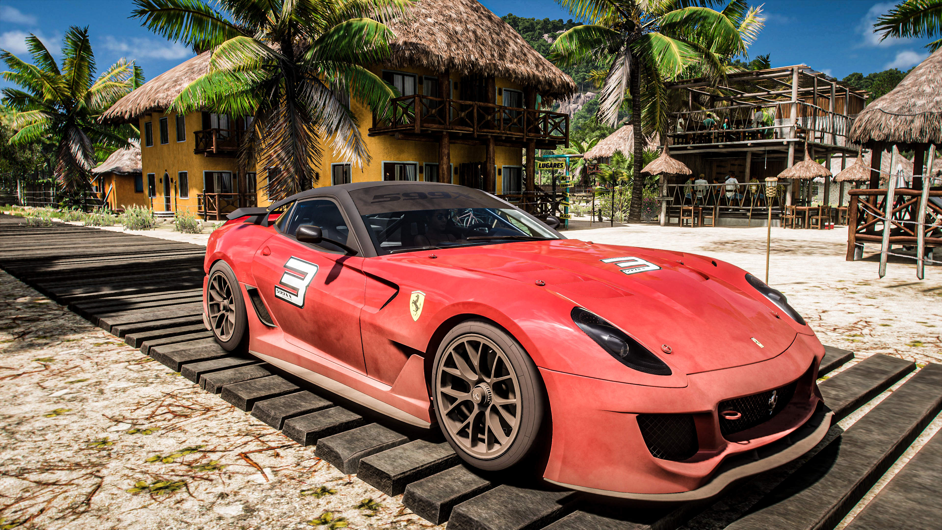 Forza Horizon 5 Forza Forza Horizon Video Games Video Game Art Car Ferrari 599XX Supercars Hypercar  3840x2160