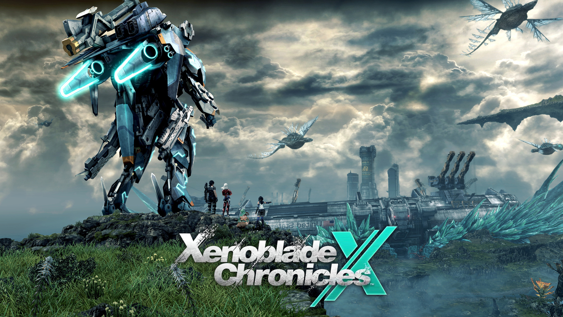 Xenoblade Chronicles Xenoblade Chronicles X Anime Games Wii U Video Game Art Mechs Clouds Sky Video  1920x1080