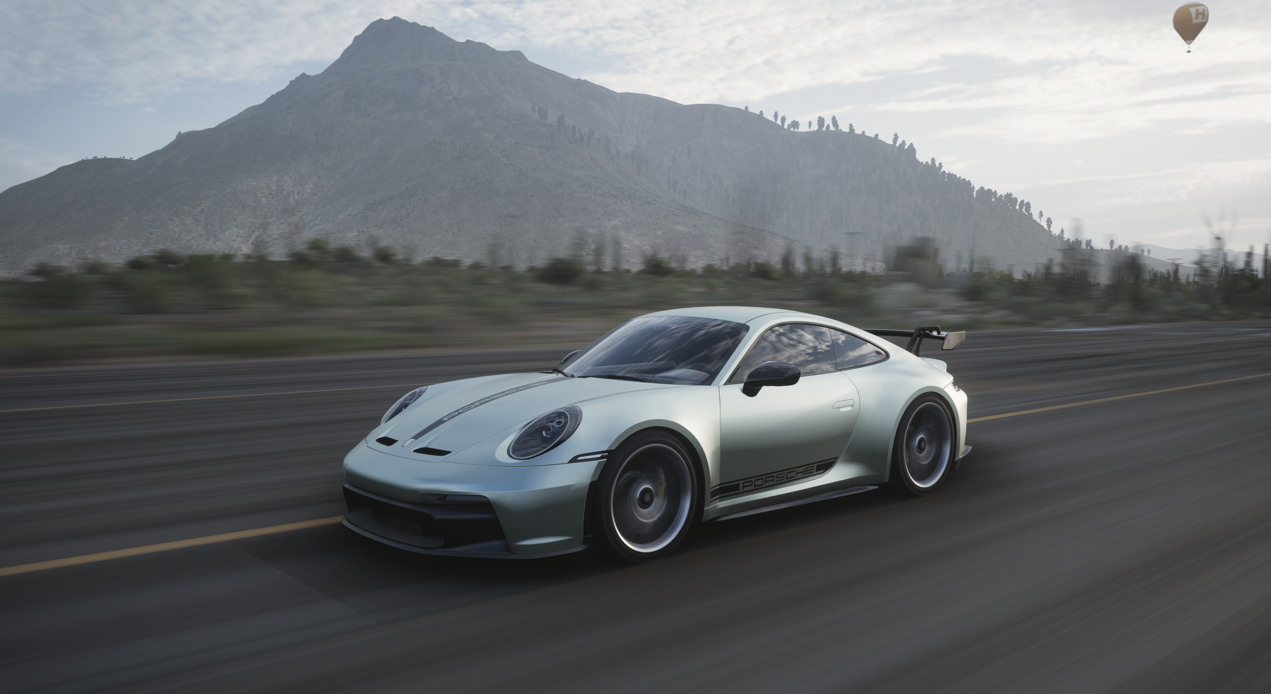 Screen Shot 911 991 GT3 R Vehicle Car Video Games Forza Porsche 911 GT3 R Forza Horizon 5 CGi Road 2560x1398