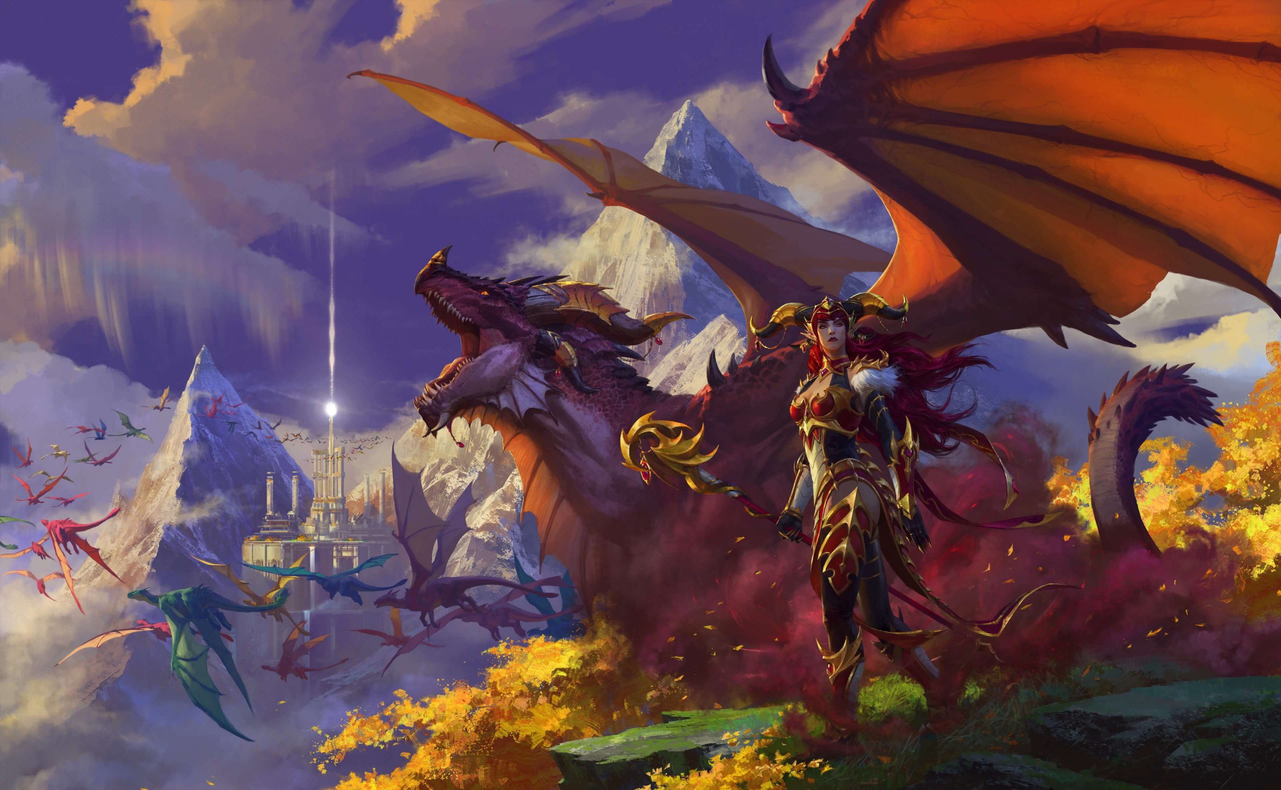 World Of Warcraft Alexstraza Dragonflight Dragon Video Games Video Game Art Video Game Characters Cr 2560x1580