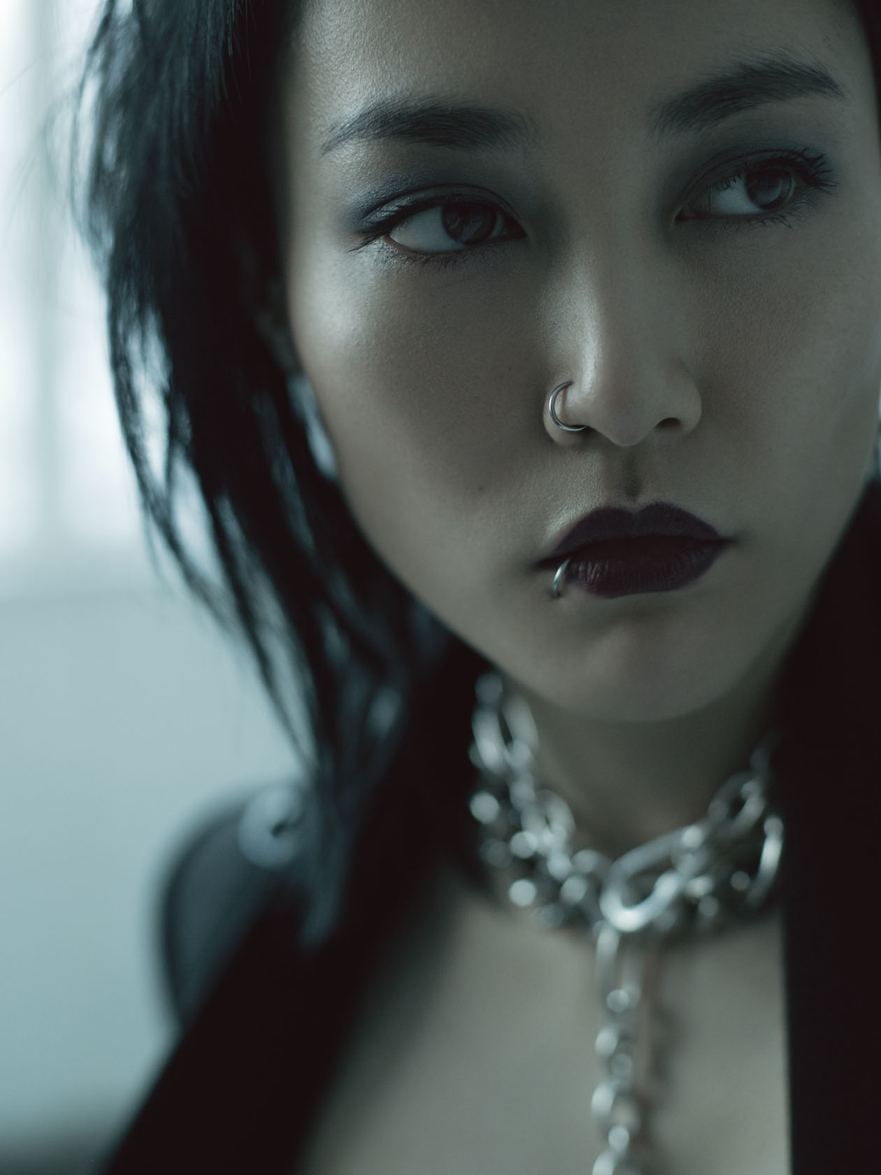 Rinko Kikuchi Women Actress Nose Ring Looking Away Piercing Necklace Portrait Asian 1260x1680
